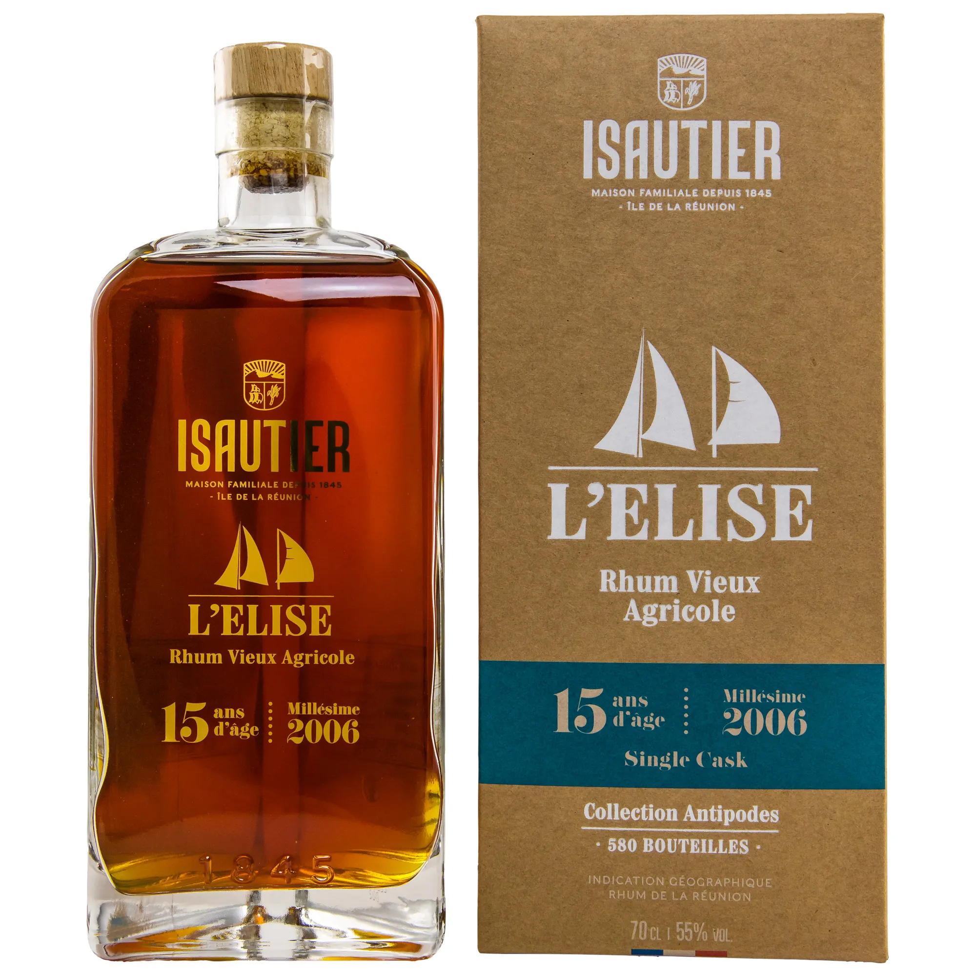 Isautier Rhum 2006/2022 - 15 Jahre l'Elise Rhum Vieux Antipodes