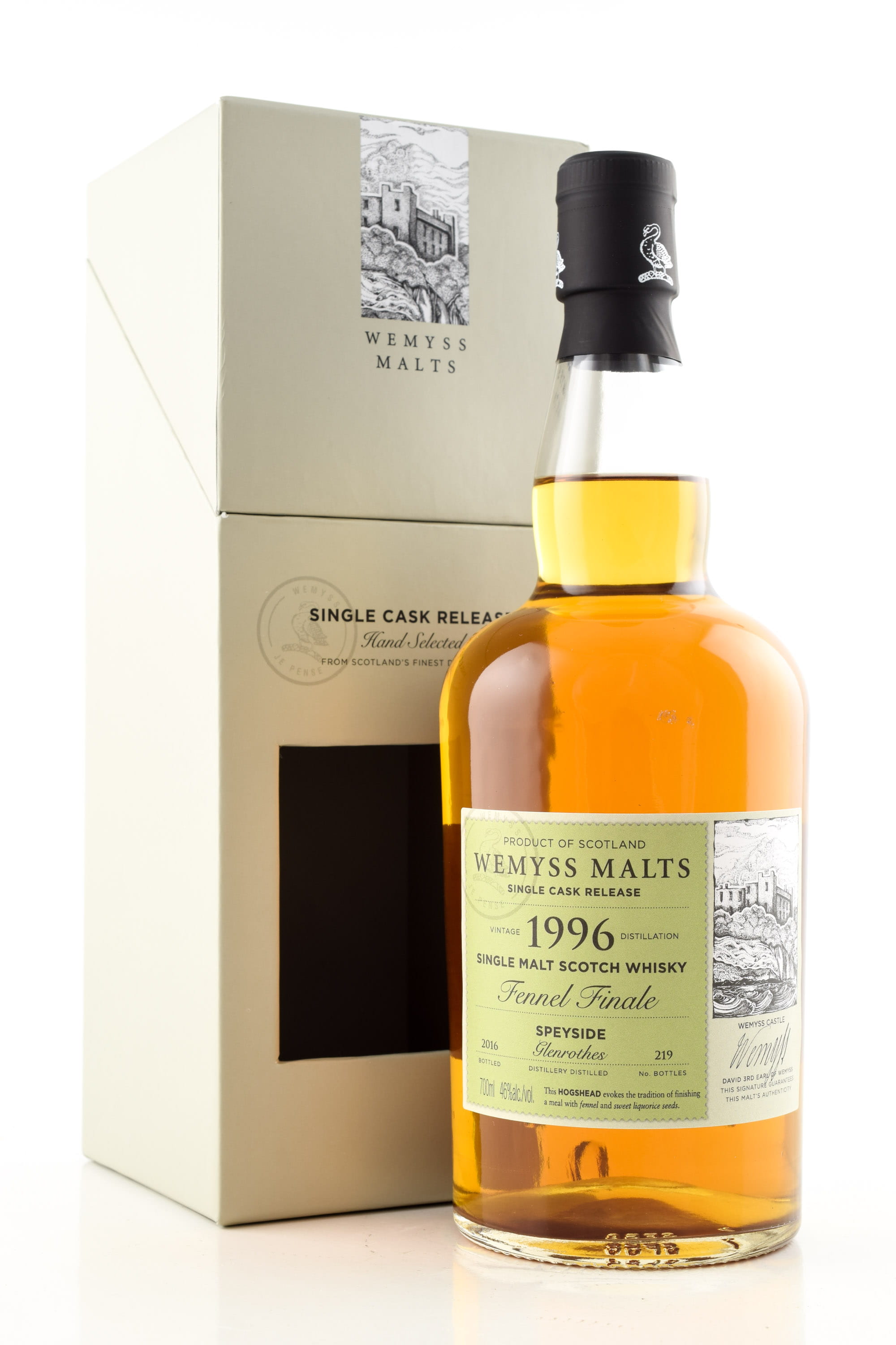"Fennel Finale" 1996/2016 Single Sherry Hogshead Glenrothes Wemyss Malts 46% vol. 0,7l