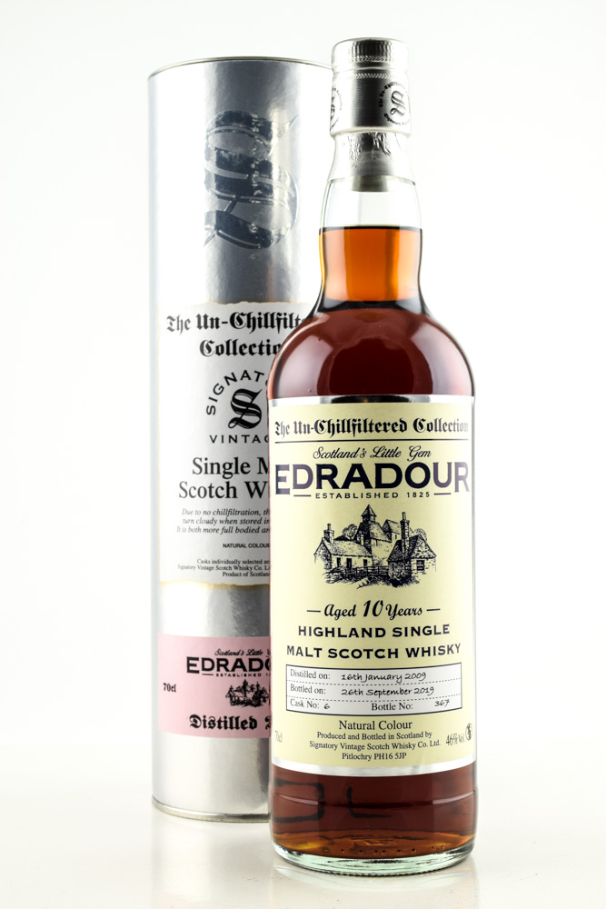 Edradour 10 Jahre 2009/2019 Single Cask #6 Signatory 46%vol. 0,7l Edradour 10 Jahre 2009/2019 Single Cask #6 Signatory 46%vol. 0,7l