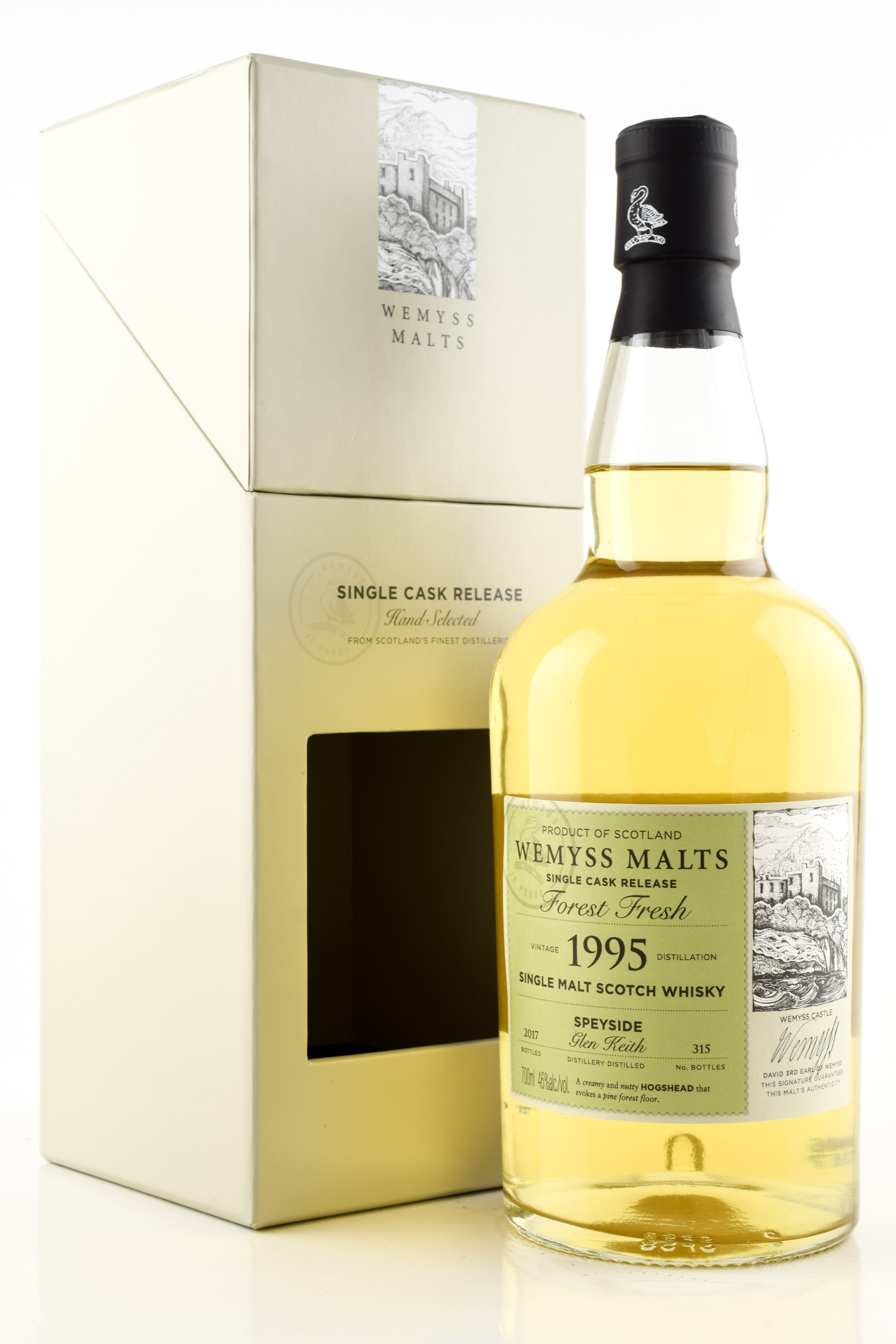 "Forest Fresh" 1995/2017 Bourbon Hogshead Glen Keith Wemyss Malts 46% vol. 0,7l