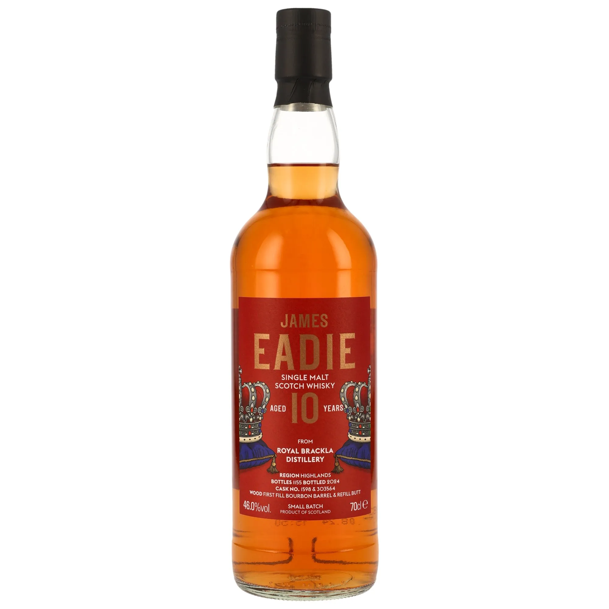 Royal Brackla 2014/2024 - 10 Year Old First Fill Bourbon Barrel & Refill Butt #1598 & 303564 - James Eadie