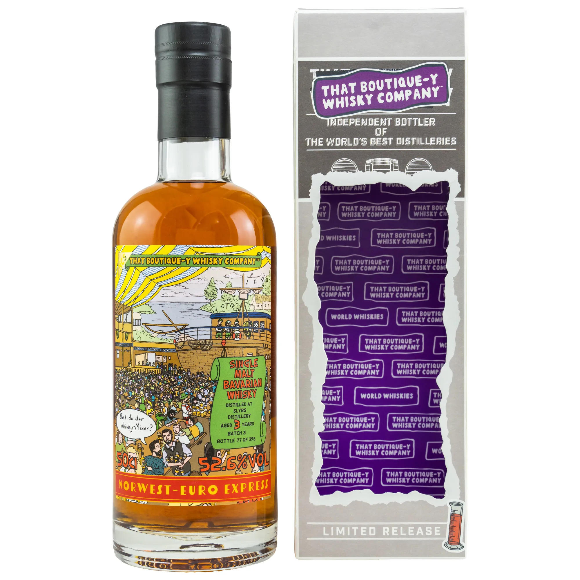 Slyrs 3 Year Old Batch 3 (That Boutique-y Whisky Company), New American Oak Cask, That Boutique-y Whisky Company, 52.6%