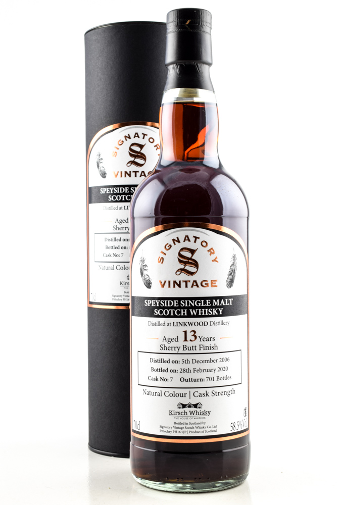 Linkwood 13 year old 2006/2020 Sherry Butt #7 Finish Vintage Signatory 58,5%vol. 0,7l