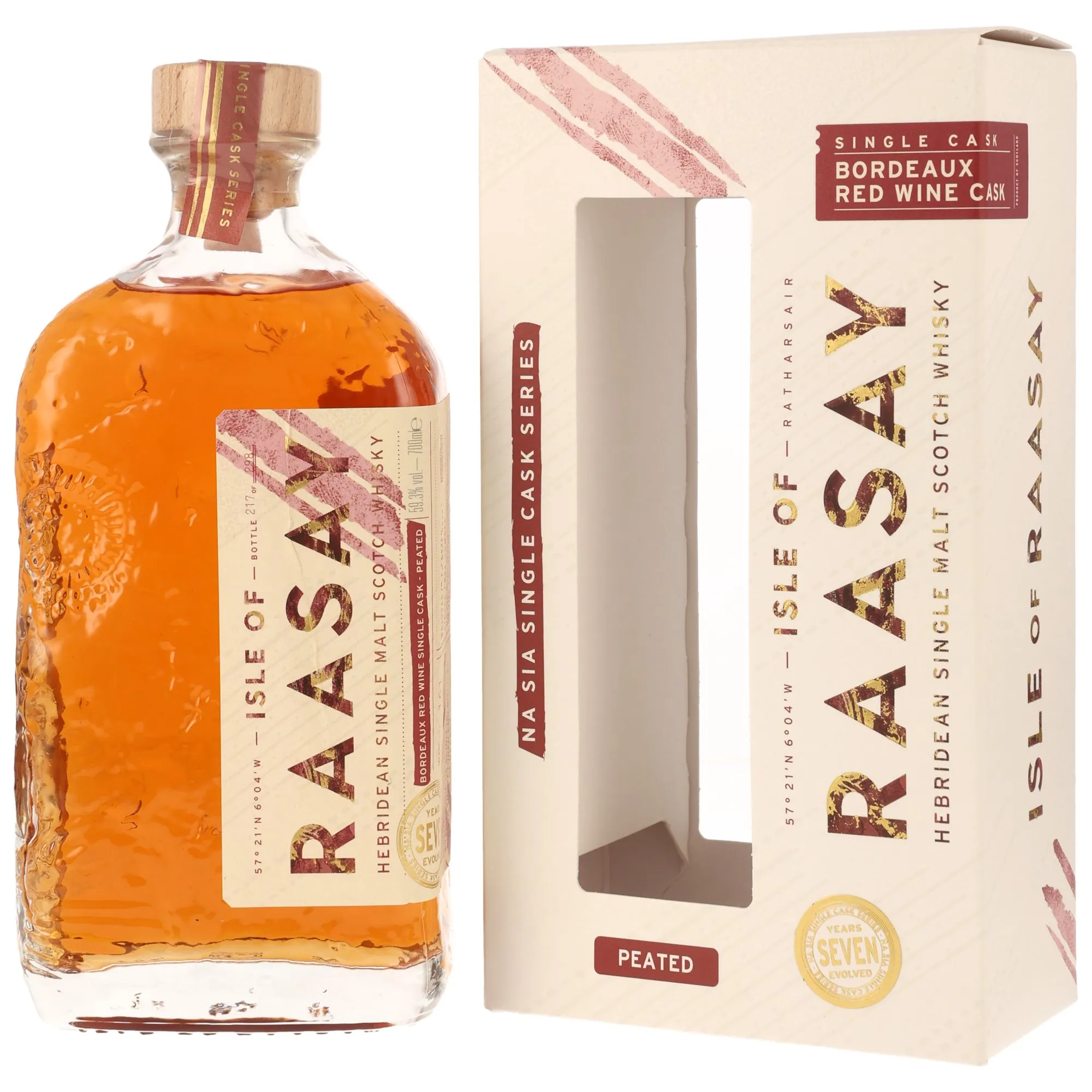 Isle of Raasay 2018/2026 - 7 Year Old - Single Malt Whisky - Peated Bordeaux Red Wine Single Cask #18/792