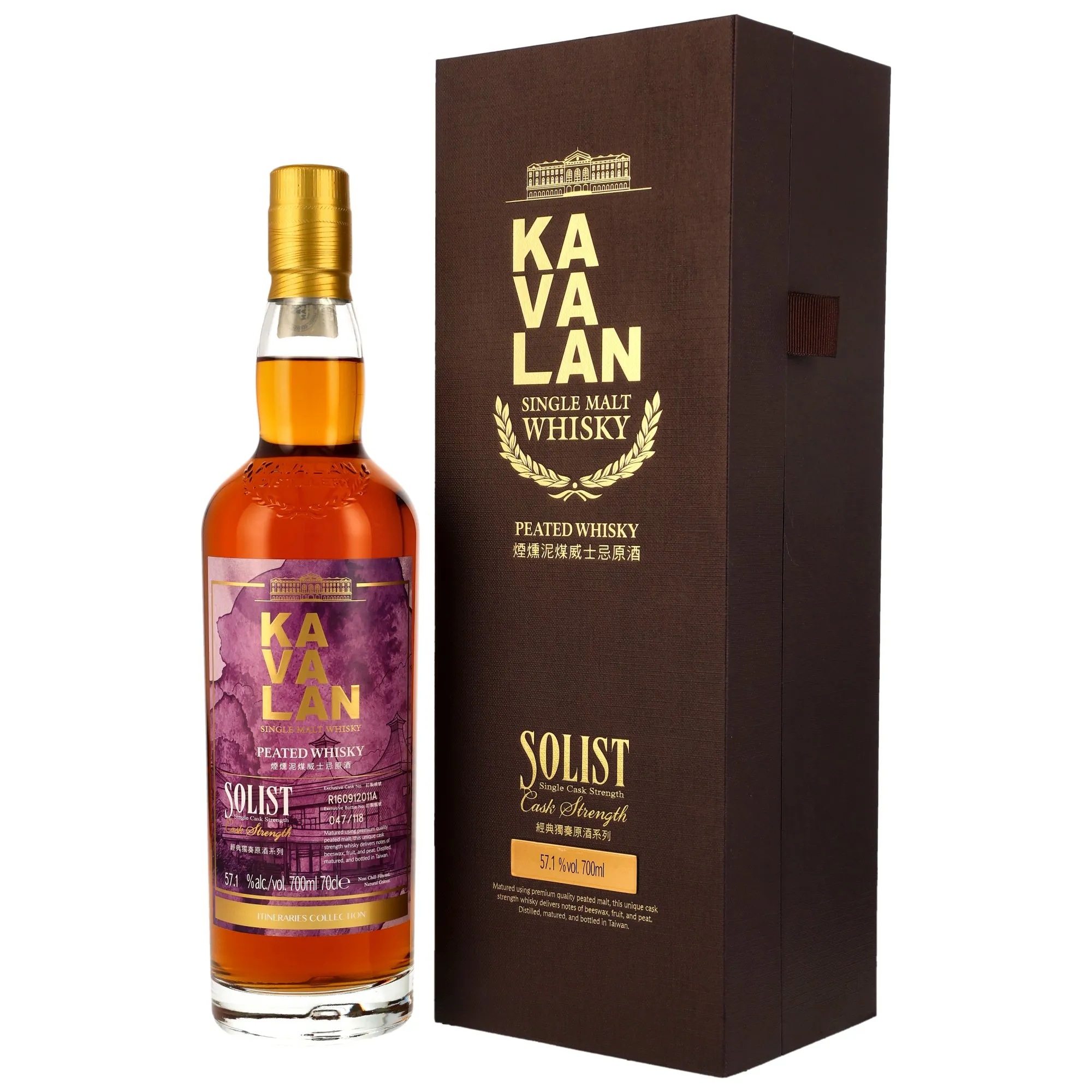 Kavalan Solist Peated Malt Itineraires, Islay Cask, 57.1%