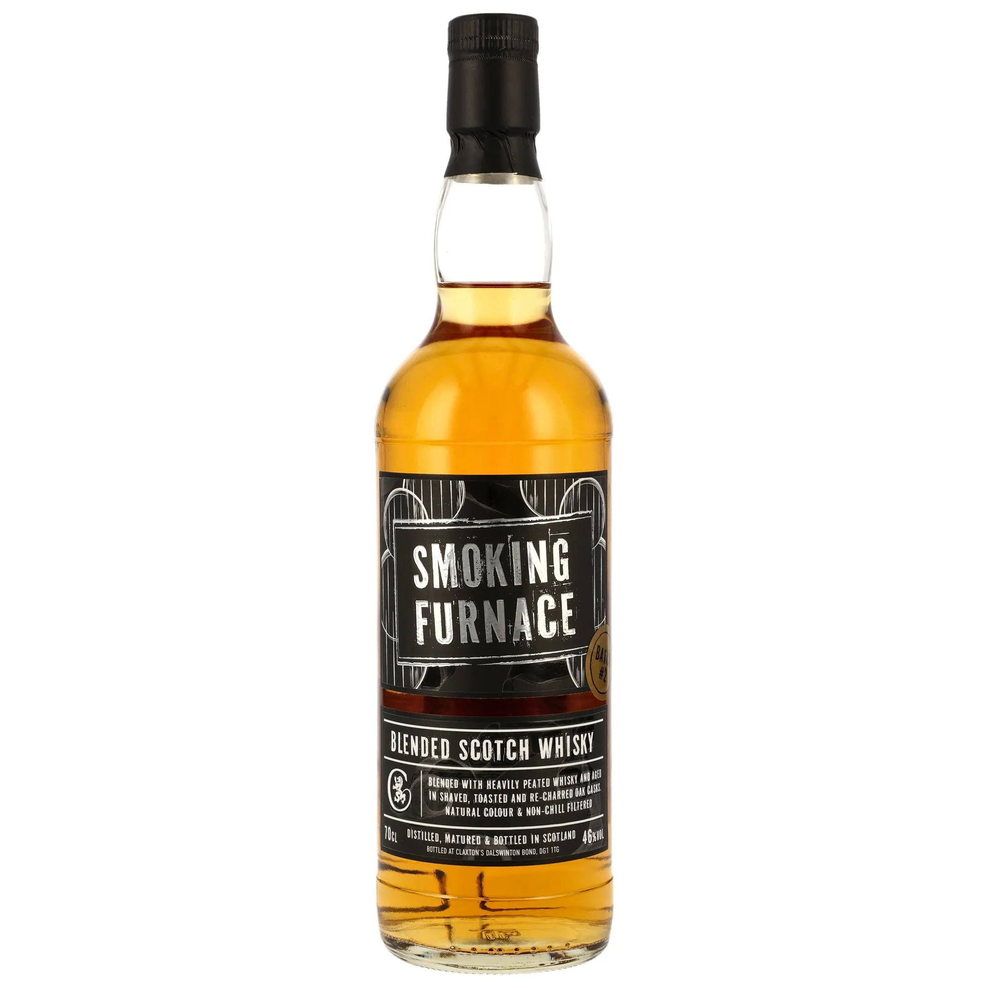 Claxton's Smoking Furnace Blended Scotch Whisky, Re-charred Oak Cask, Batch No. 2, Claxton's, 46%