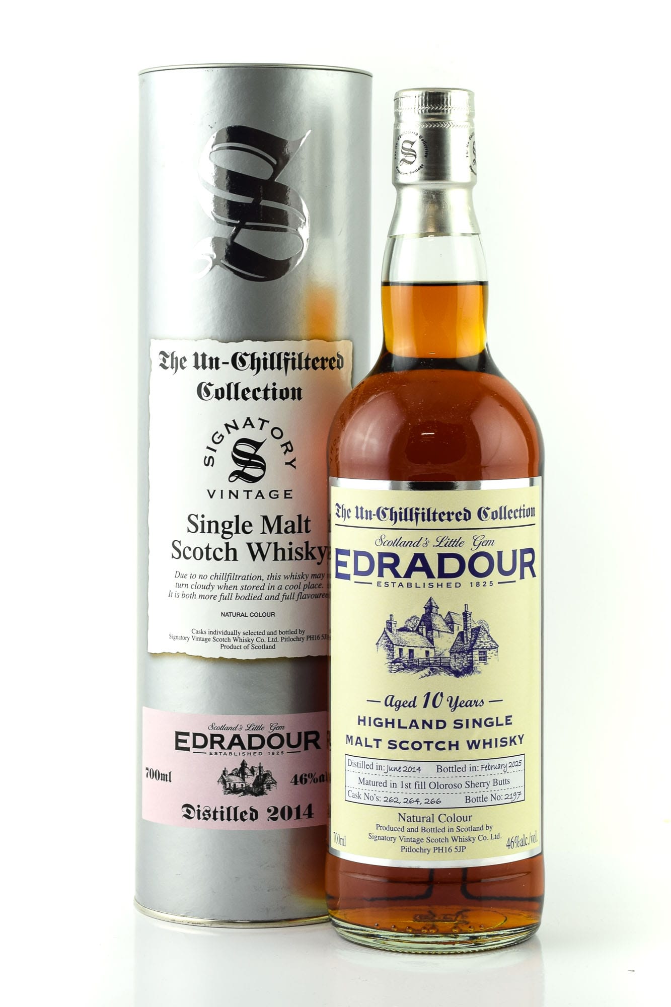 Edradour 10 Jahre 1st-fill Oloroso Sherry Butts #262, 264 & 266 Signatory