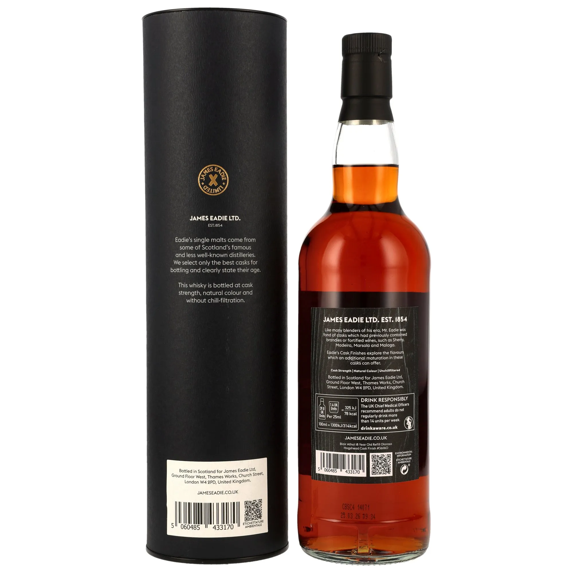 Blair Athol 2007/2026 - 18 Jahre - Refill Oloroso Sherry Hogshead Finish #361160 - James Eadie