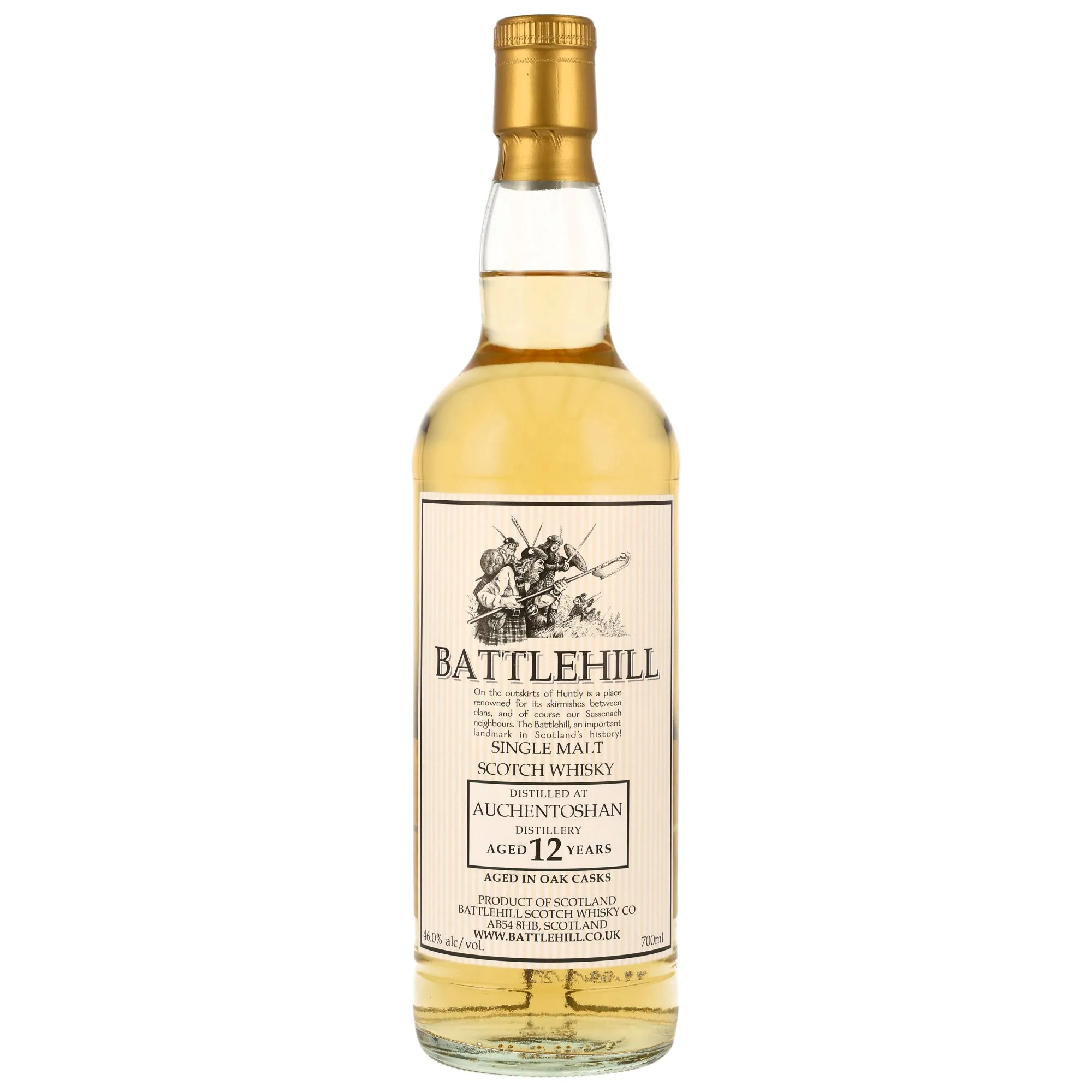 Auchentoshan 12 Year Old Battlehill, Oak Cask, 2011, Duncan Taylor, 46%