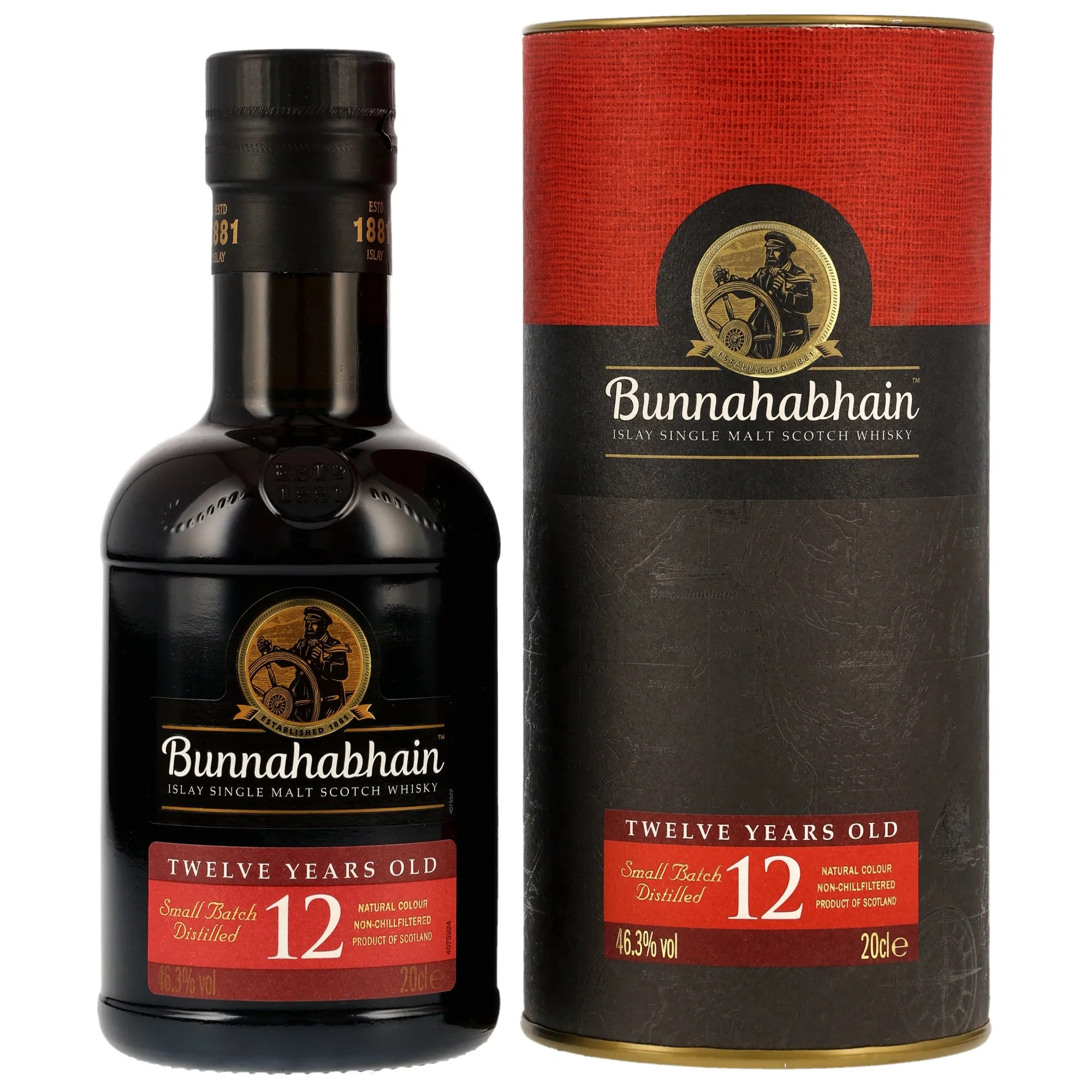 Bunnahabhain 12 Year Old, Sherry & Bourbon Cask, 46.3%, 20cl
