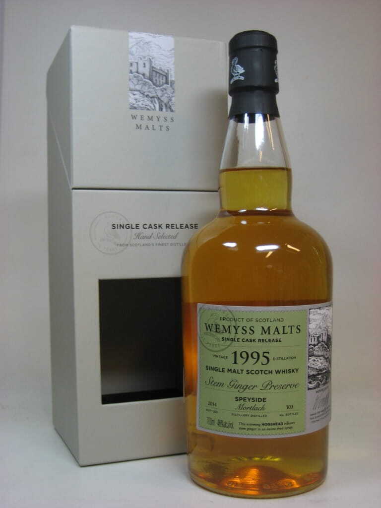 "Stem Ginger Preserve" 1995/2014 Single Cask Mortlach Wemyss Malts 46% vol. 0,7l "Stem Ginger Preserve" 1995/2014 Single Cask Mortlach Wemyss Malts 46% vol. 0,7l