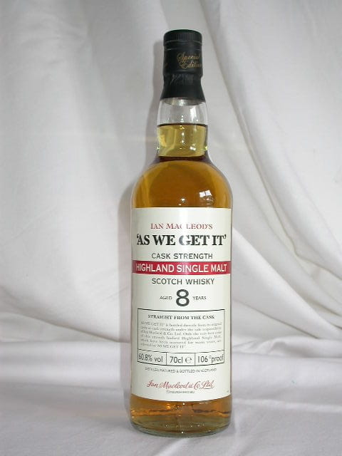 "AS WE GET IT" 8 Jahre Highlands Ian MacLeod 60,8%vol. 0,7l