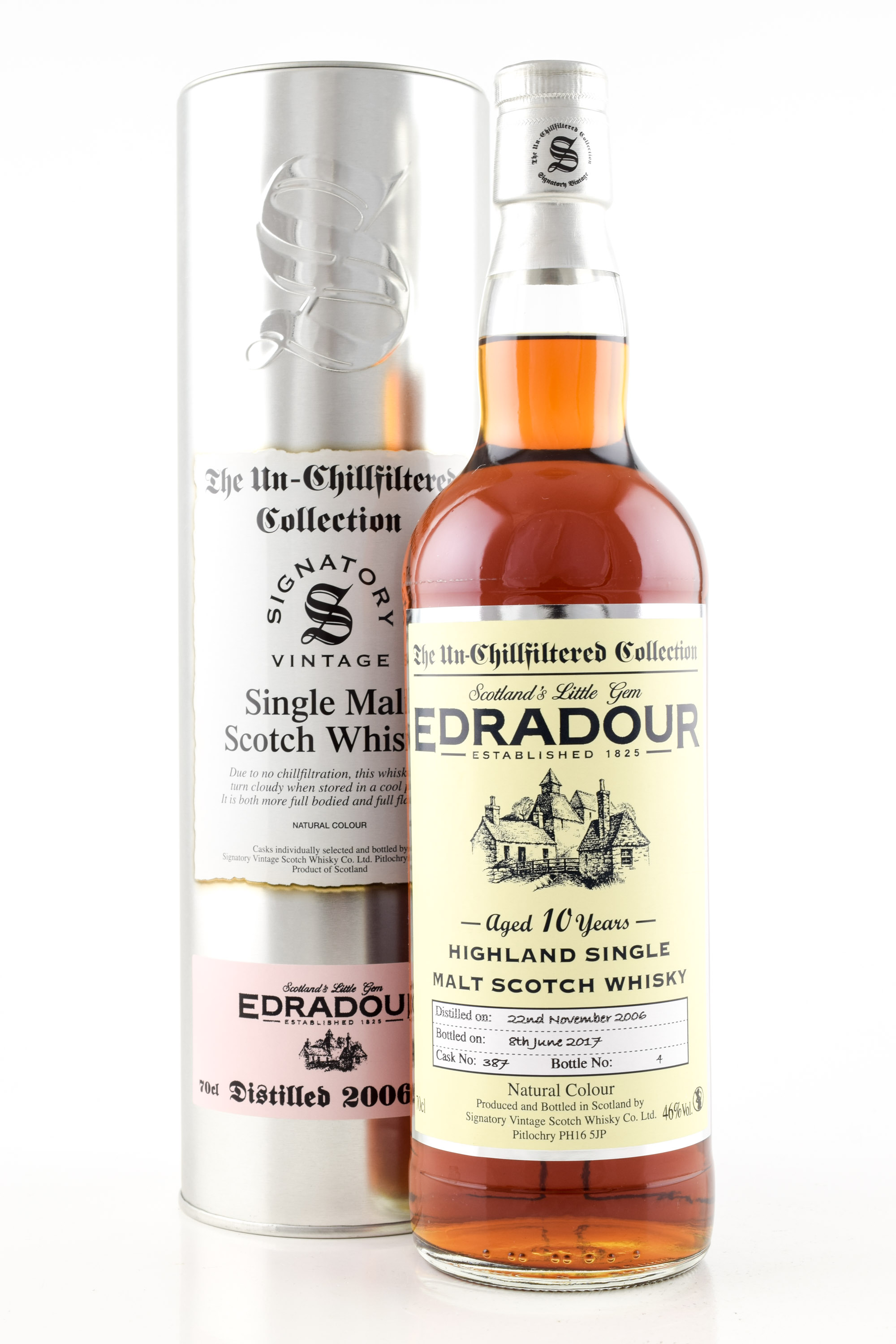 Edradour 10 Year Old 2006/2017 Single Cask # 387 Signatory 46% vol. 0,7l Edradour 10 Year Old 2006/2017 Single Cask # 387 Signatory 46% vol. 0,7l