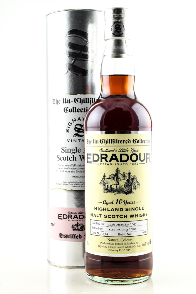 Edradour 10 year old 2009/2020 Single Cask #394 Signatory 46%vol. 0,7l Edradour 10 year old 2009/2020 Single Cask #394 Signatory 46%vol. 0,7l