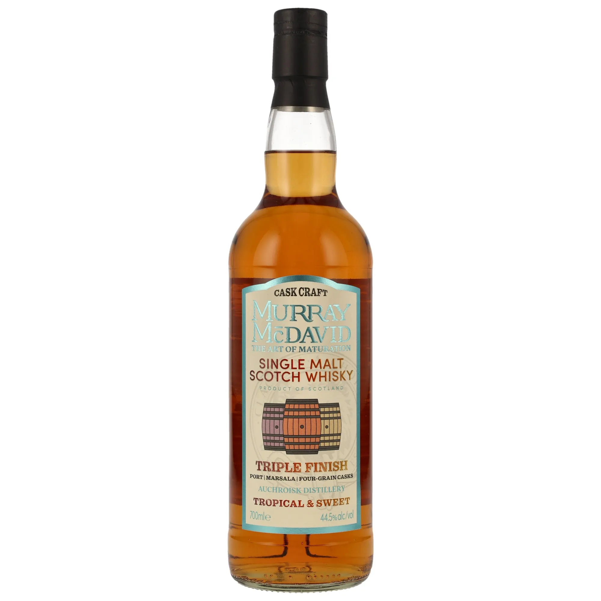 Auchroisk Triple Cask Finish, Port Cask & Marsala Cask & Grain Cask, Batch No. TRP, Murray McDavid, 44.5%