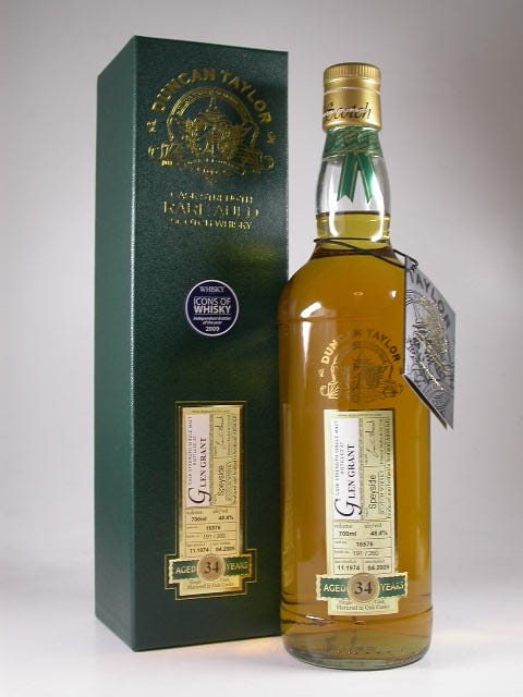Glen Grant 34 Jahre 1974/2009 Rare Auld Duncan Taylor 48,4%vol. 0,7l