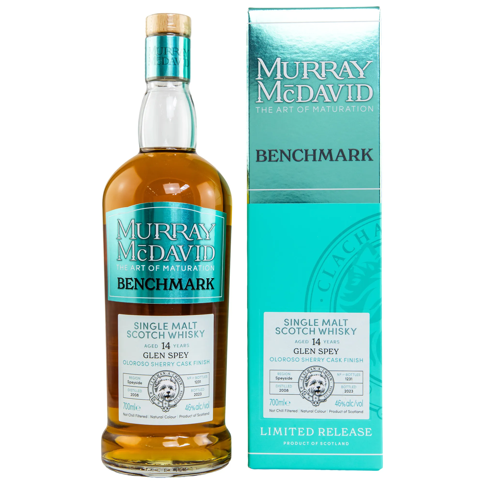Glen Spey Benchmark 14 Year Old, Oloroso Sherry Cask, 2008, Murray McDavid, 46%