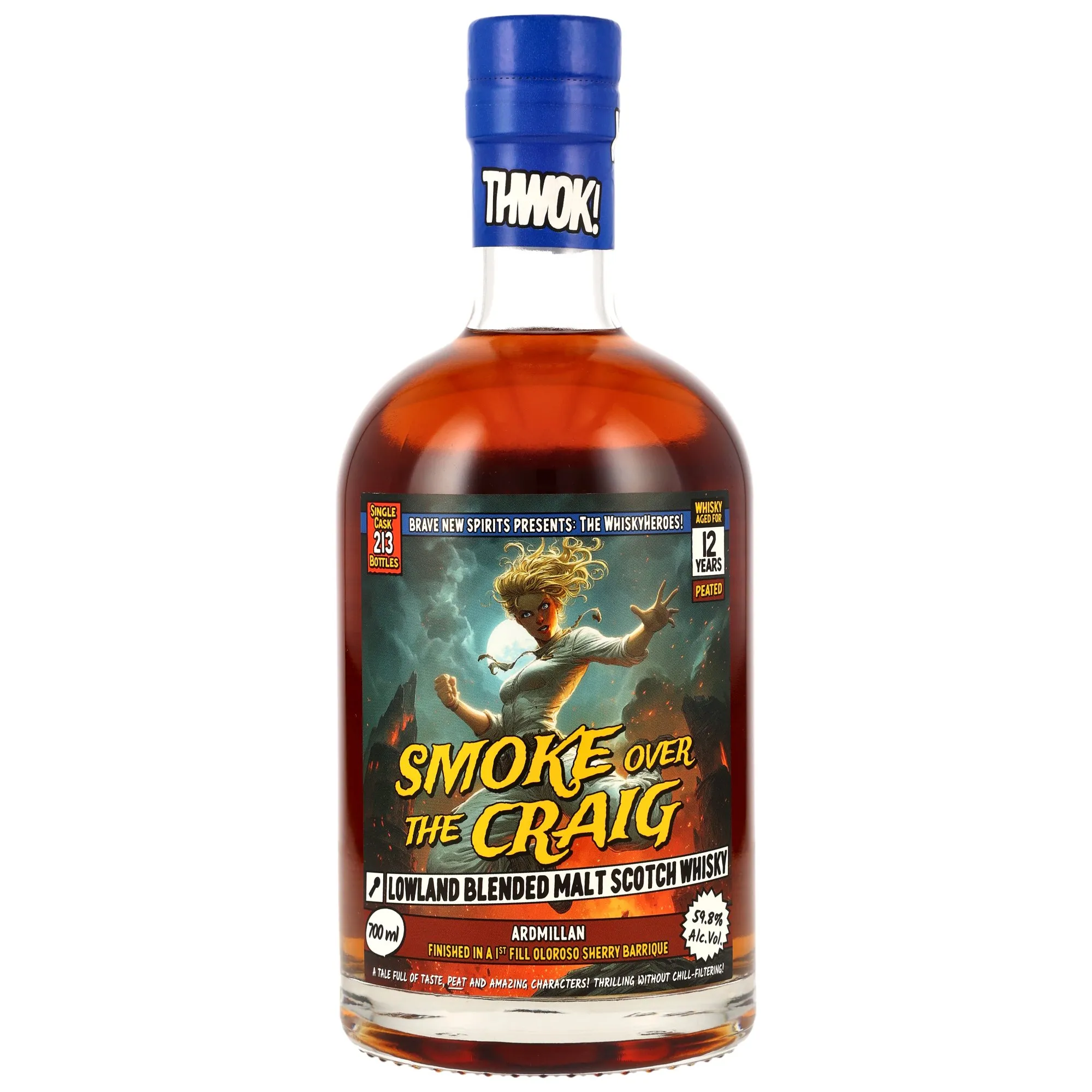 Ardmillan Whiskyheroes Smoke Over The Craig 12 Year Old, Oloroso Sherry Barrique Cask, 2013, Brave New Spirits, 59.8%
