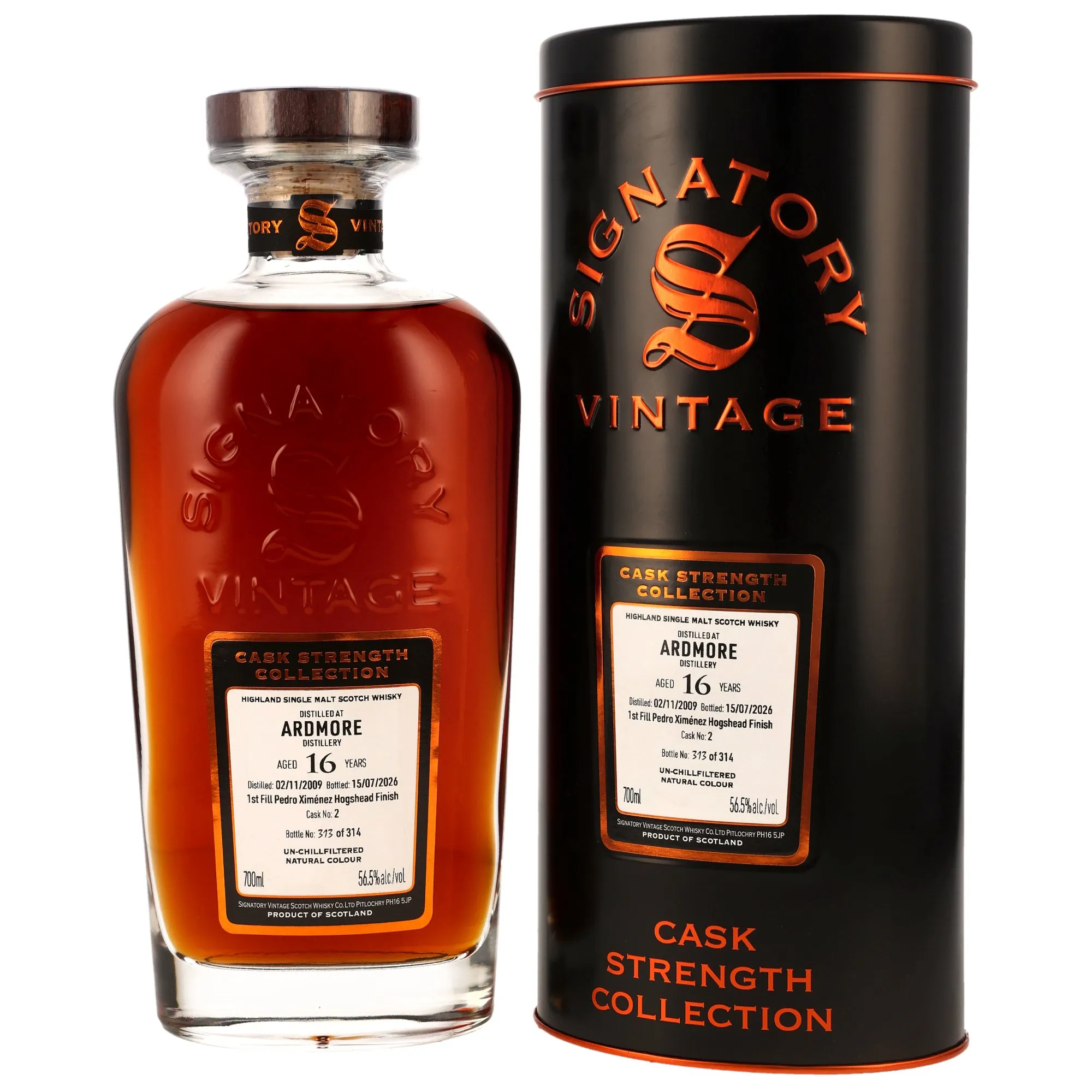 Ardmore 2009/2026 - 16 Jahre - 1st Fill PX Sherry Cask Finish #2 - Sig CS