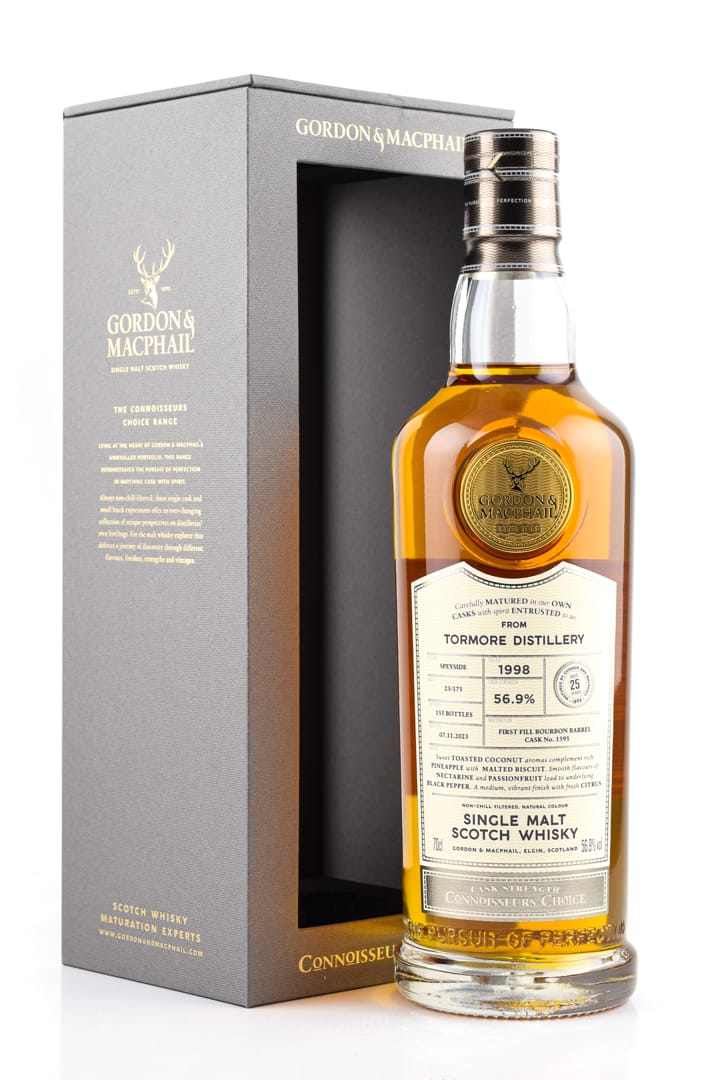 Tormore 1998/2023 1st-fill Bourbon Barrel #1595 Gordon & MacPhail Connoisseurs Ch.