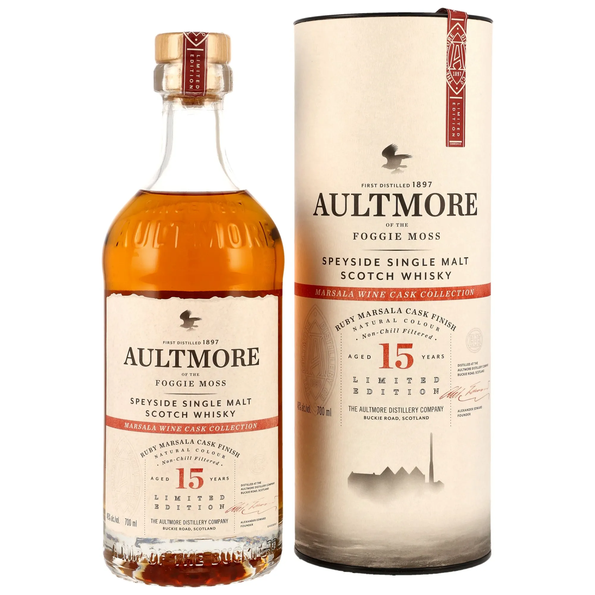 Aultmore Ruby Marsala Cask Finish 15 Year Old, Marsala Cask, 46%