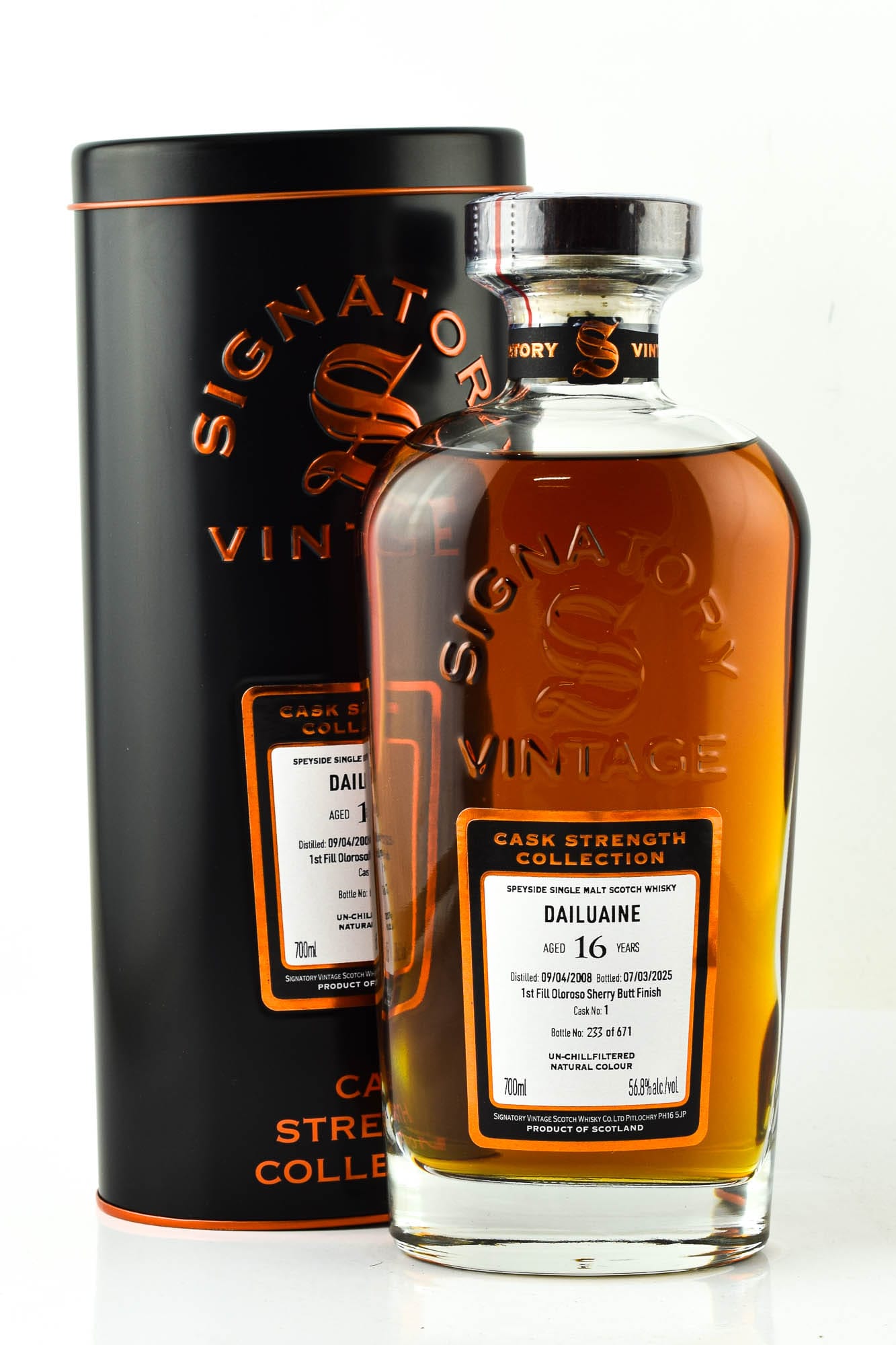 Dailuaine 16 Jahre 1st-fill Oloroso Sherry Butt #1 Signatory Cask Strength Coll.