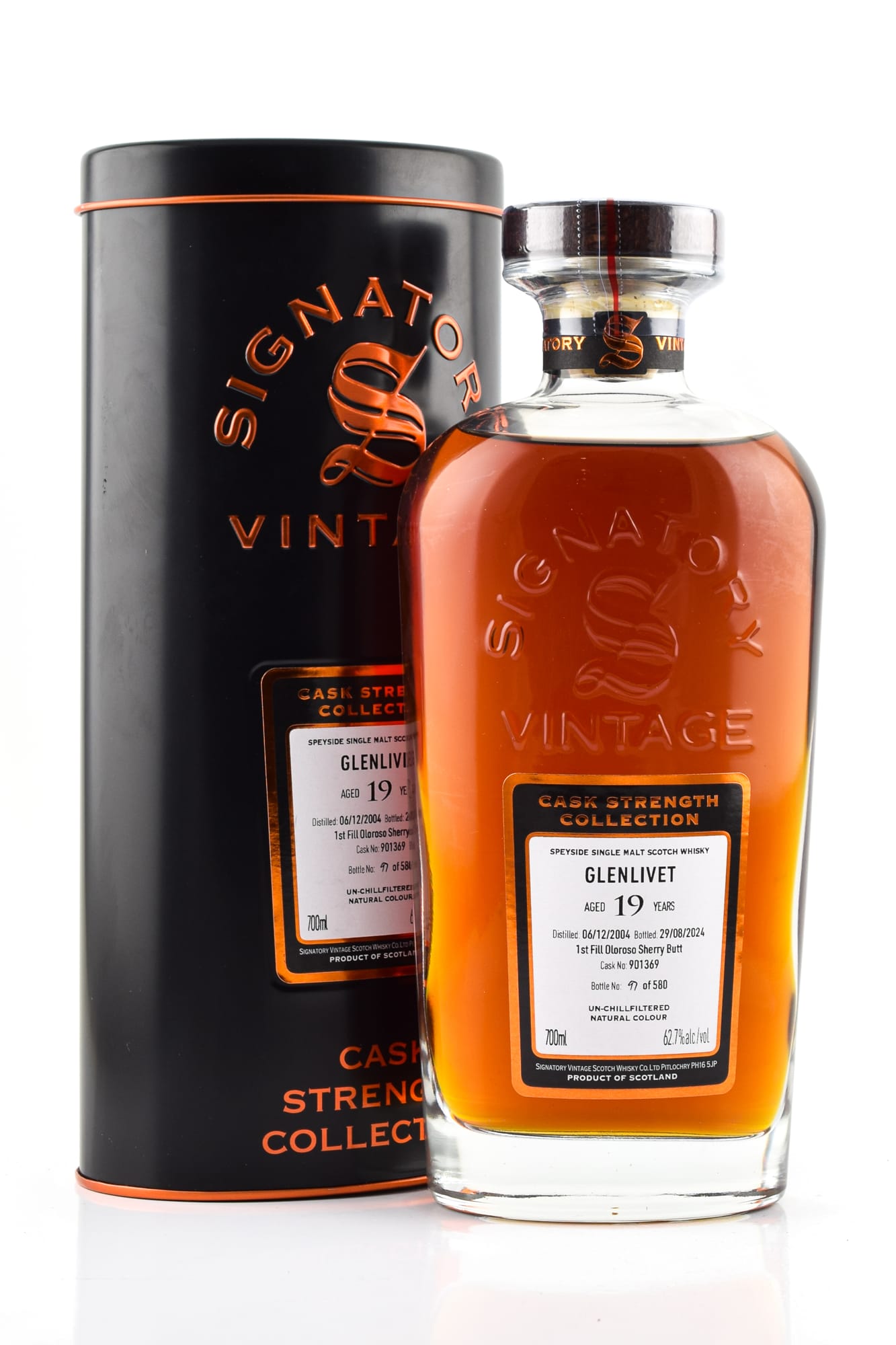 Glenlivet 19 Jahre 1st-fill Oloroso Sherry Butt #901369 Signatory Cask Strength Coll. Glenlivet 19 Jahre 1st-fill Oloroso Sherry Butt #901369 Signatory Cask Strength Coll.