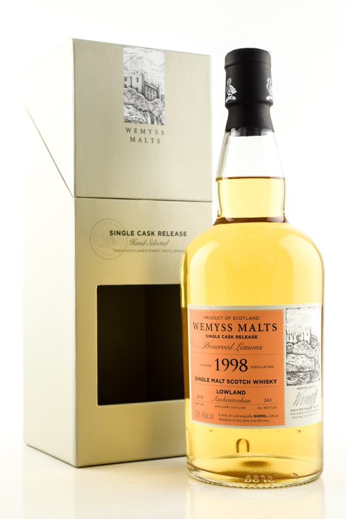 "Preserved Lemons" 1998/2018 Fresh Bourbon Barrel Auchentoshan Wemyss Malts 46% vol. 0,7l