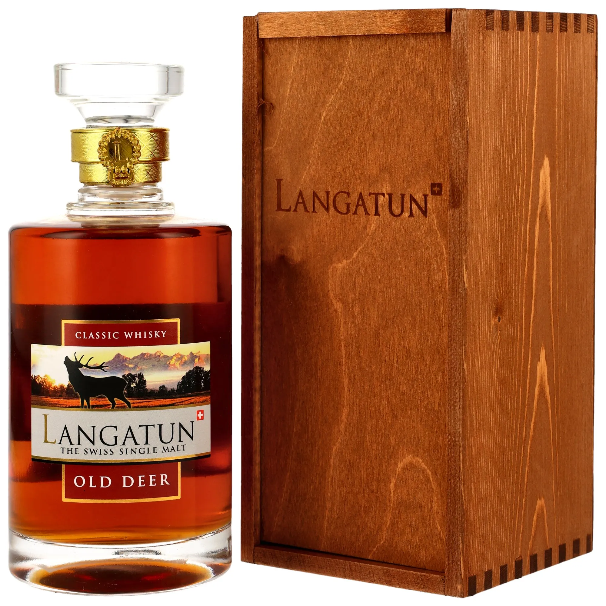 Langatun Old Deer Classic 46% - in Holzbox Batch 297/09/22