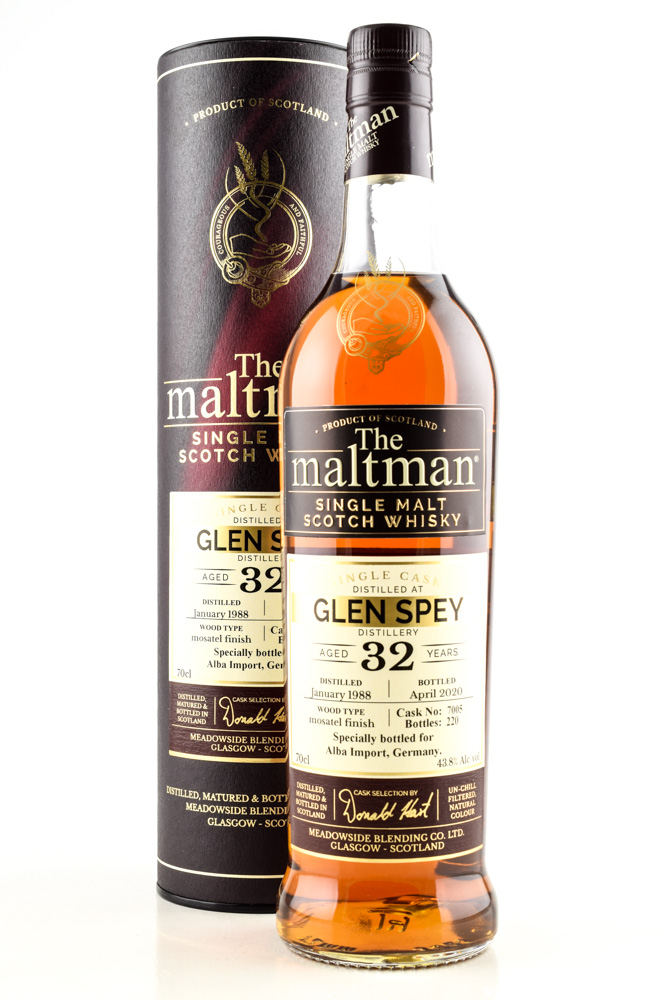 Glen Spey 32 Jahre 1988/2020 Moscatel Finish #7005 The Maltman 43,8%vol. 0,7l