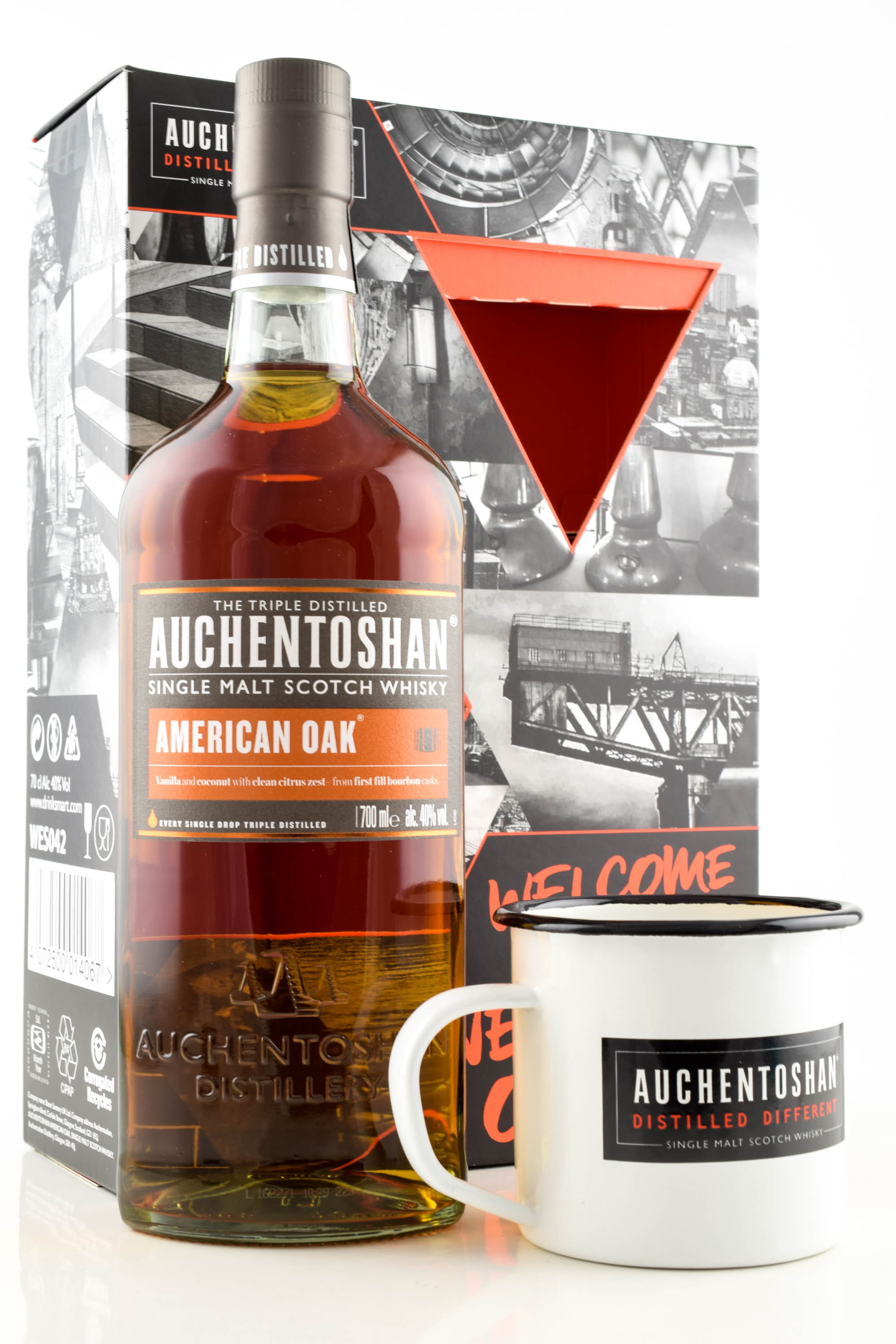 *Auchentoshan American Oak 40%vol. 0,7l - Geschenkpackung beschädigt