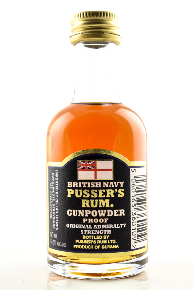 Pusser's British Navy Gunpowder Proof Black Label 54,5%vol. 0,05l Pusser's British Navy Gunpowder Proof Black Label 54,5%vol. 0,05l