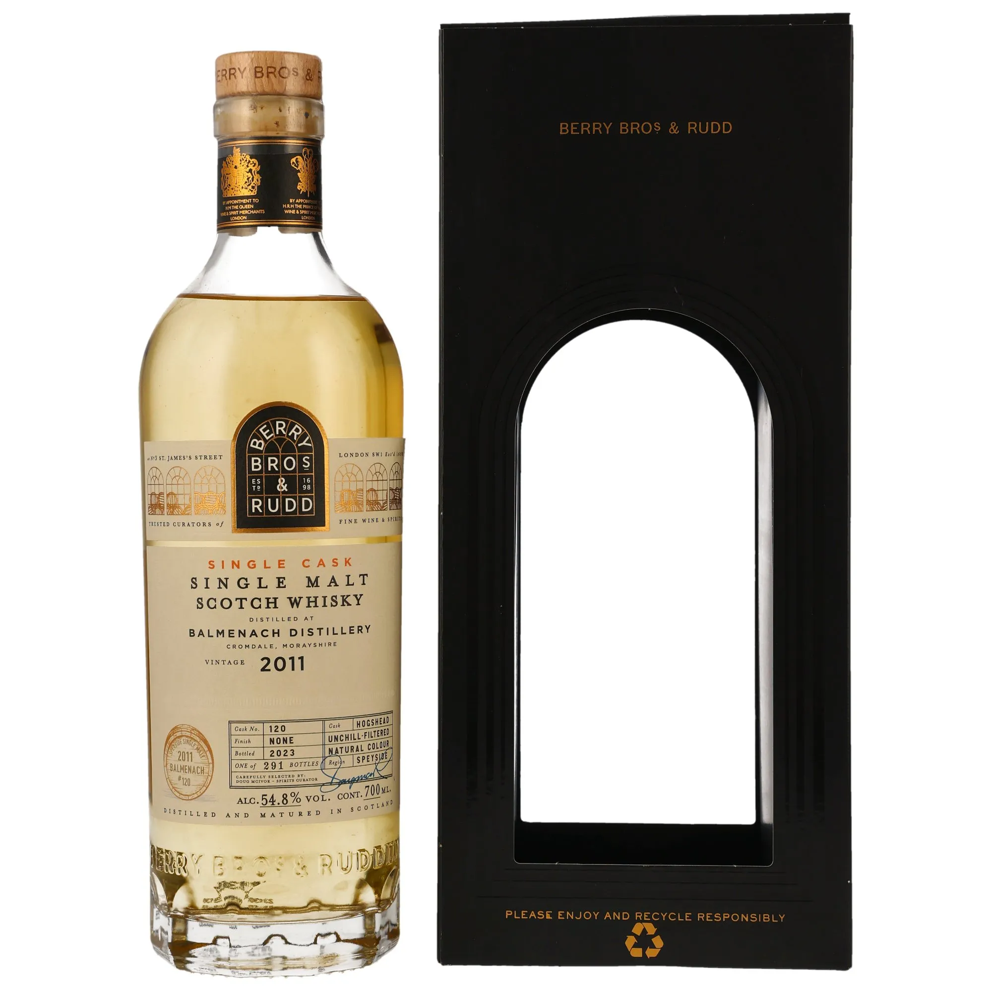 Balmenach 12 Year Old, Hogshead Cask, Cask #120, 2011, Berry Bros. & Rudd, 54.8%