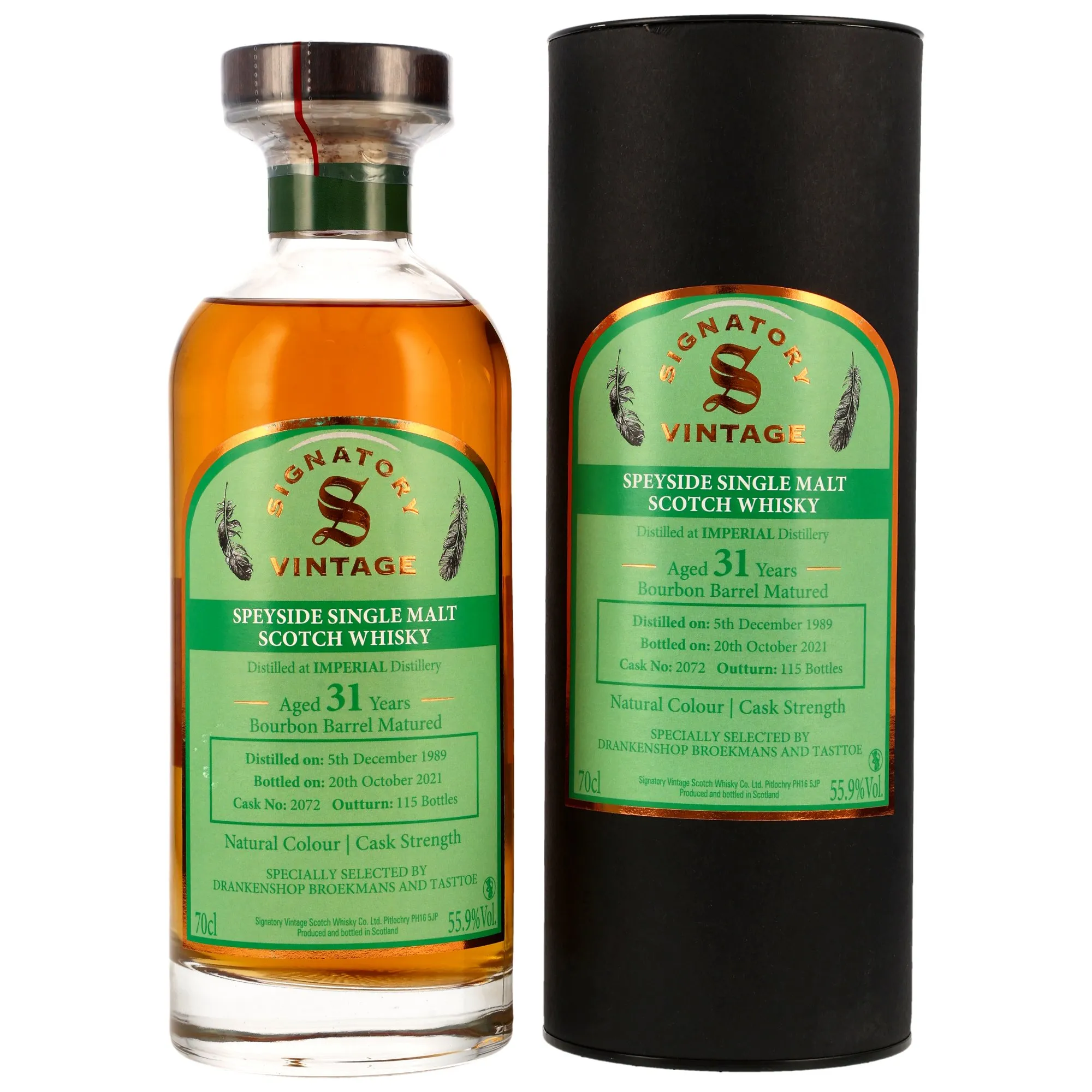 Imperial Cask Strength 31 Year Old, Bourbon Barrel Cask, Cask #2072, 1989, Signatory Vintage, 55.9%