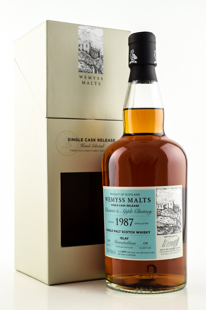 "Chestnut & Apple Chutney" 1987/2018 Single Sherry Butt Bunnahabhain Wemyss Malts 46% vol. 0,7l