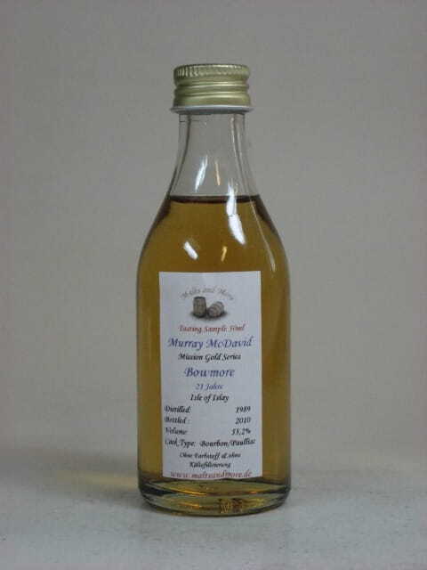Bowmore 1989/2010 Bourbon/Paulliac Murray McDavid Gold Series 55,2%vol.Sample 0,05l