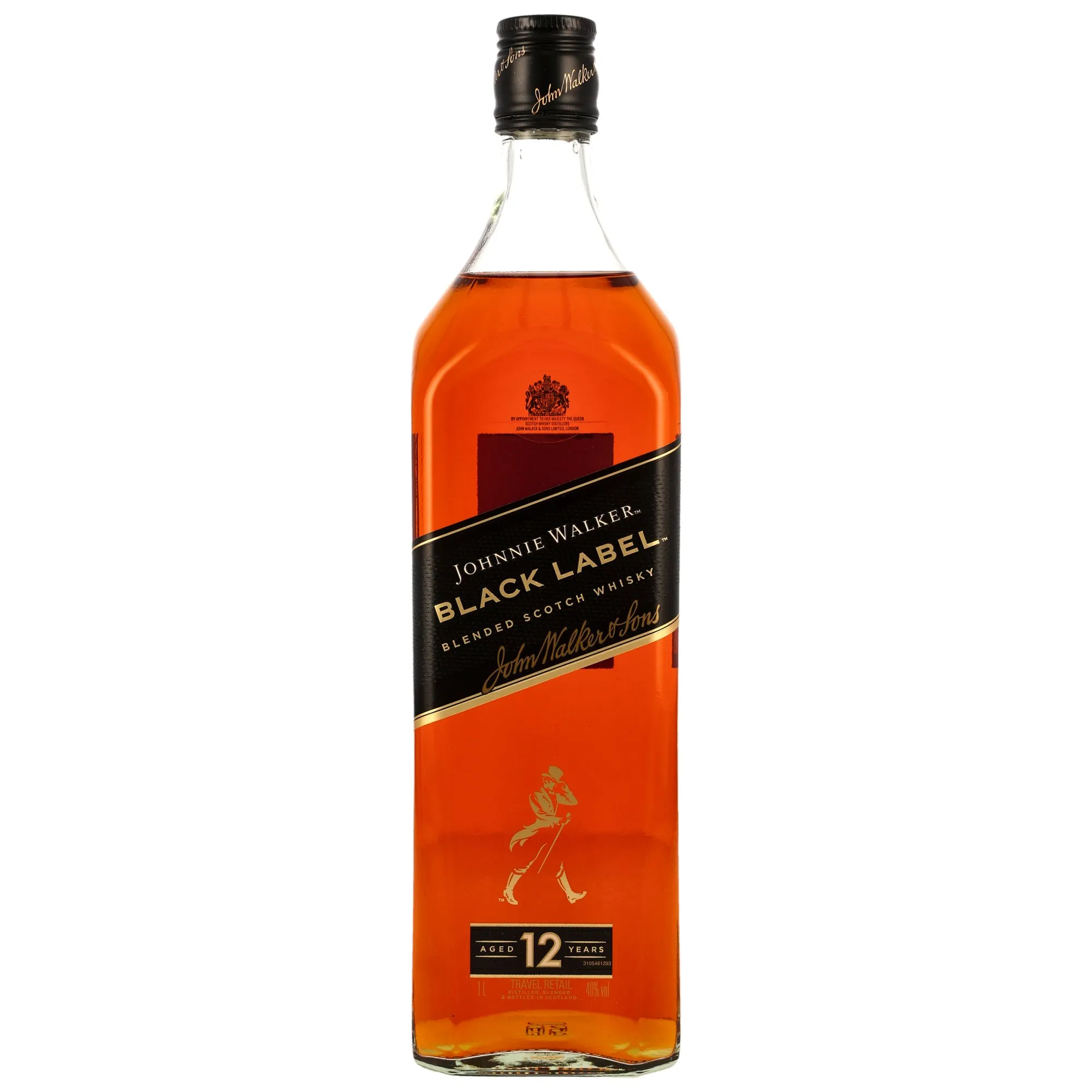 Johnnie Walker Black Label - 12 Jahre - LITER - neue Ausstattung ohne GP