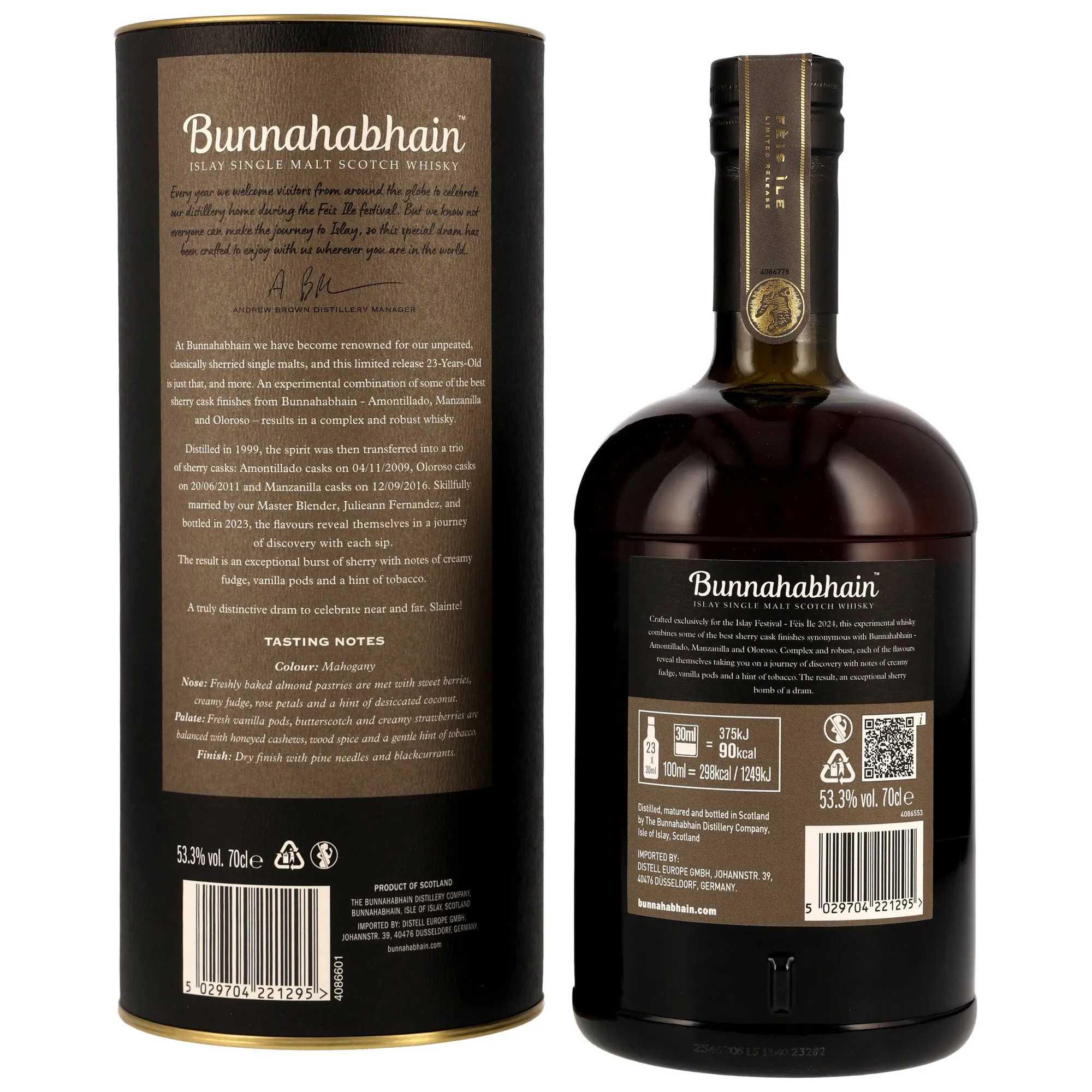 Bunnahabhain 23 Jahre Triple Sherry Finish - Feis Ile 2024