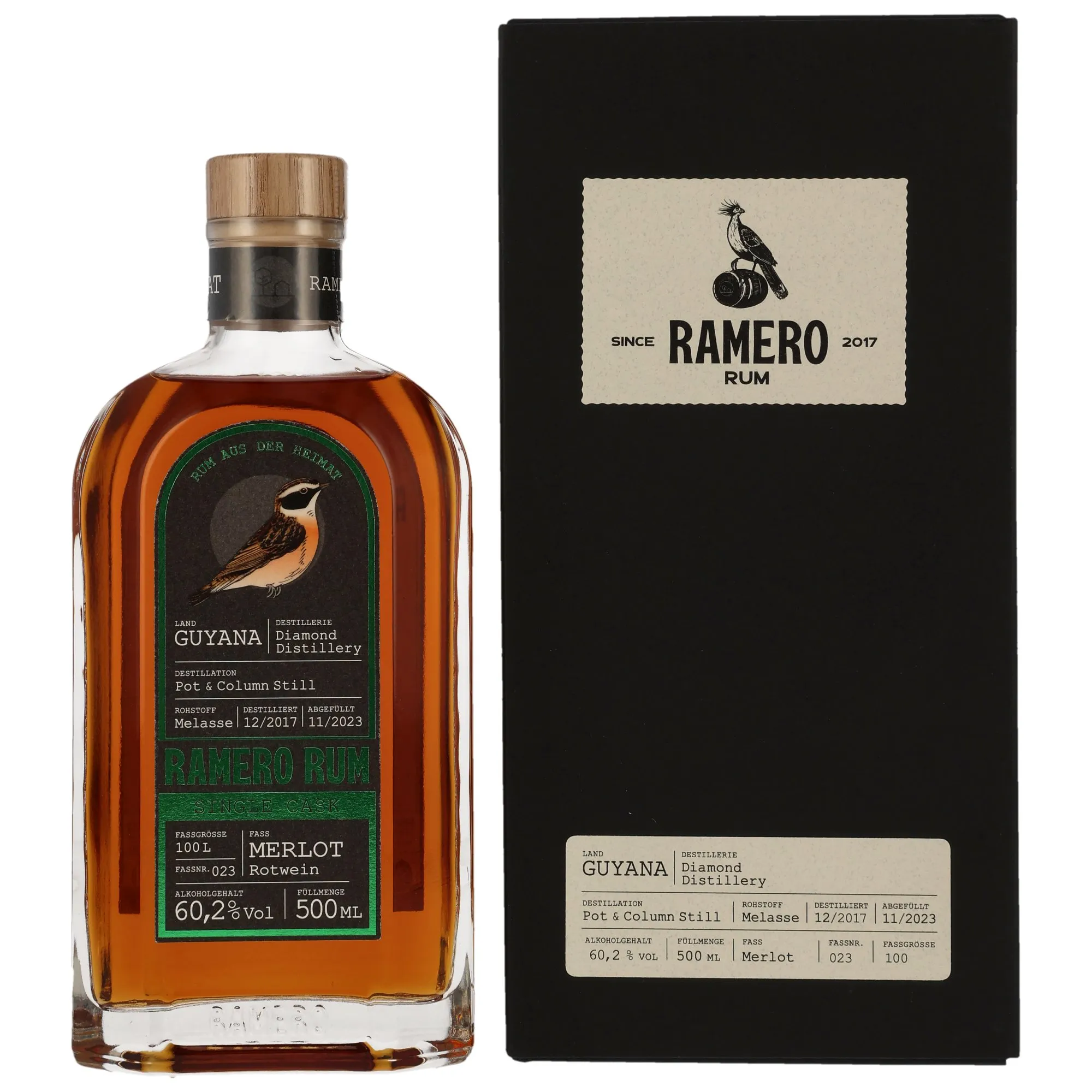 RAMERO Rum 2017/2023 - 5 Year Old - Single Cask Merlot