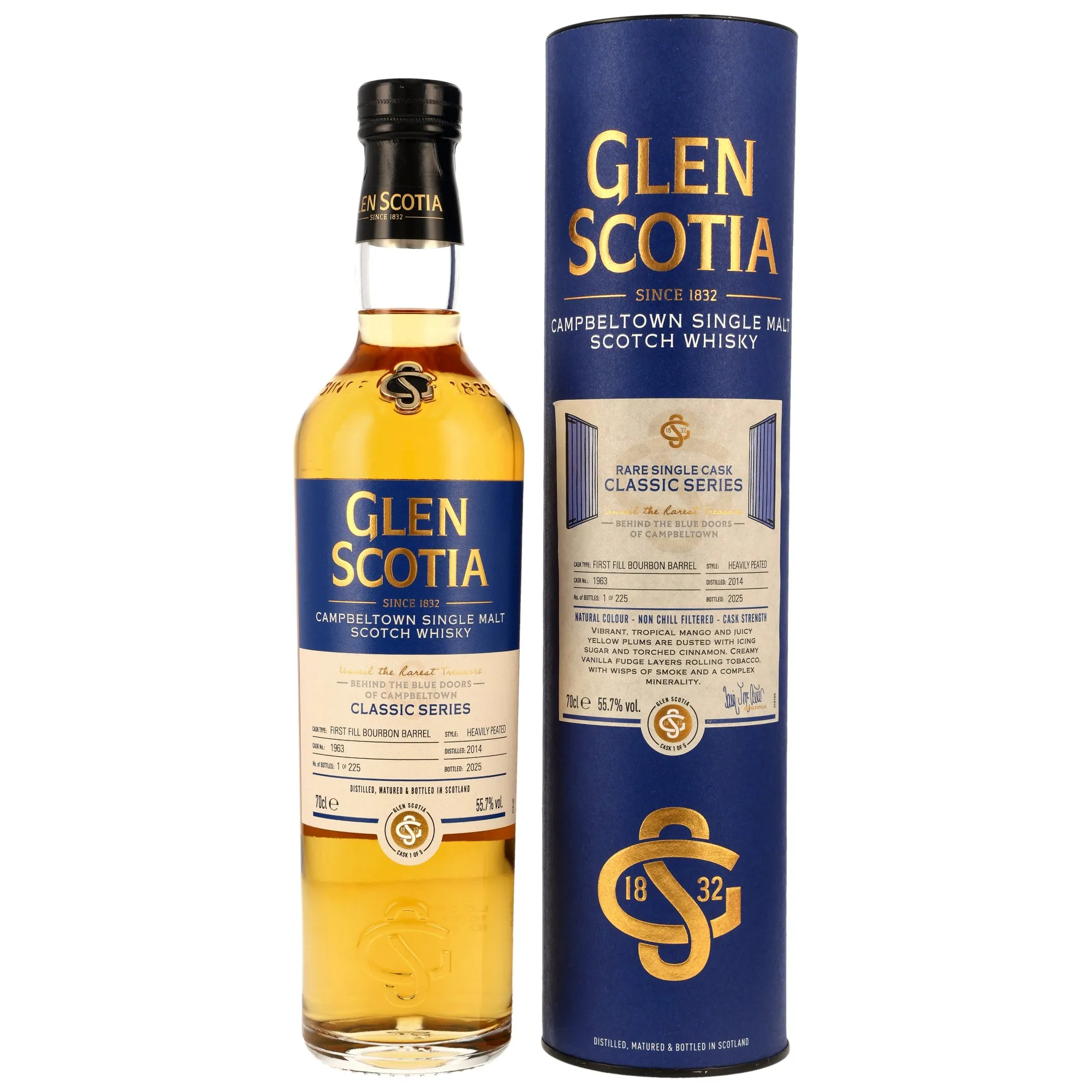 Glen Scotia Behind the Blue Doors 11 Year Old, Bourbon Cask, Cask #1963, 2025, 55.7%
