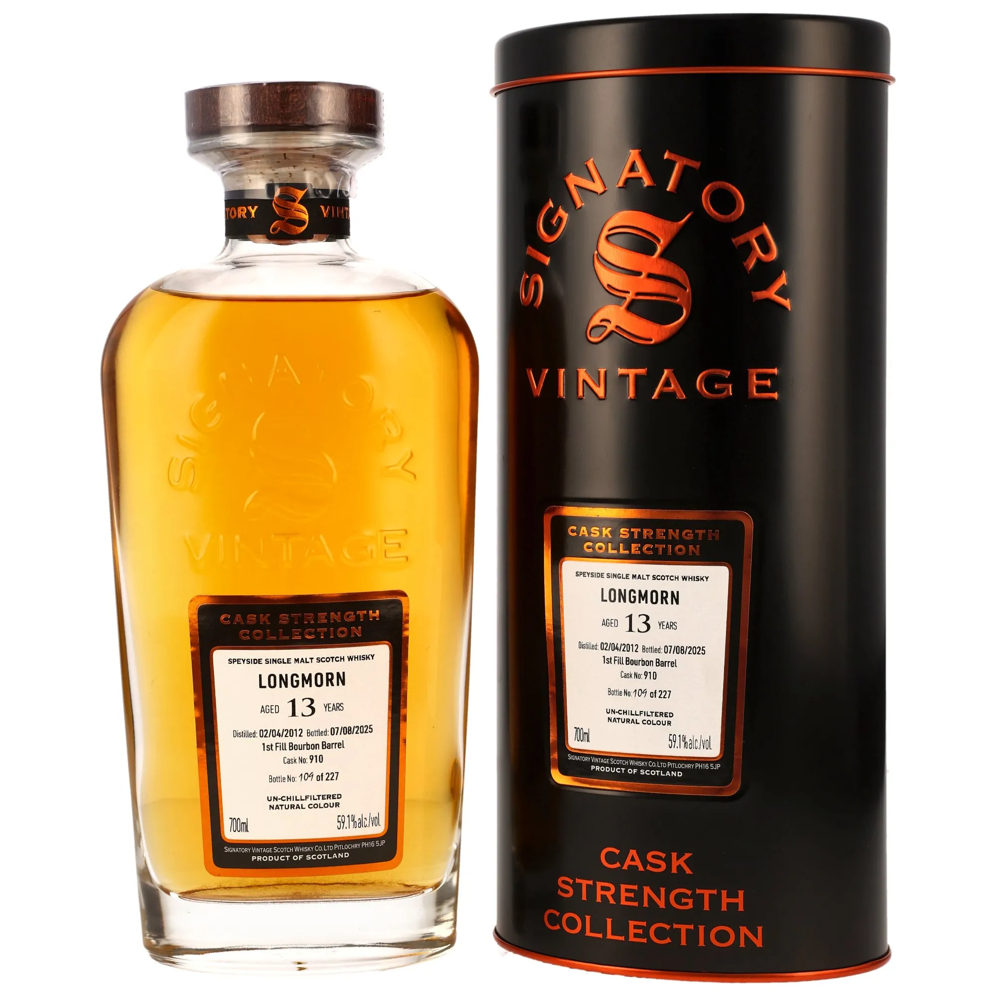 Longmorn 2012/2025 - 13 Year Old - 1st Fill Bourbon Barrel #910 - Sig CS