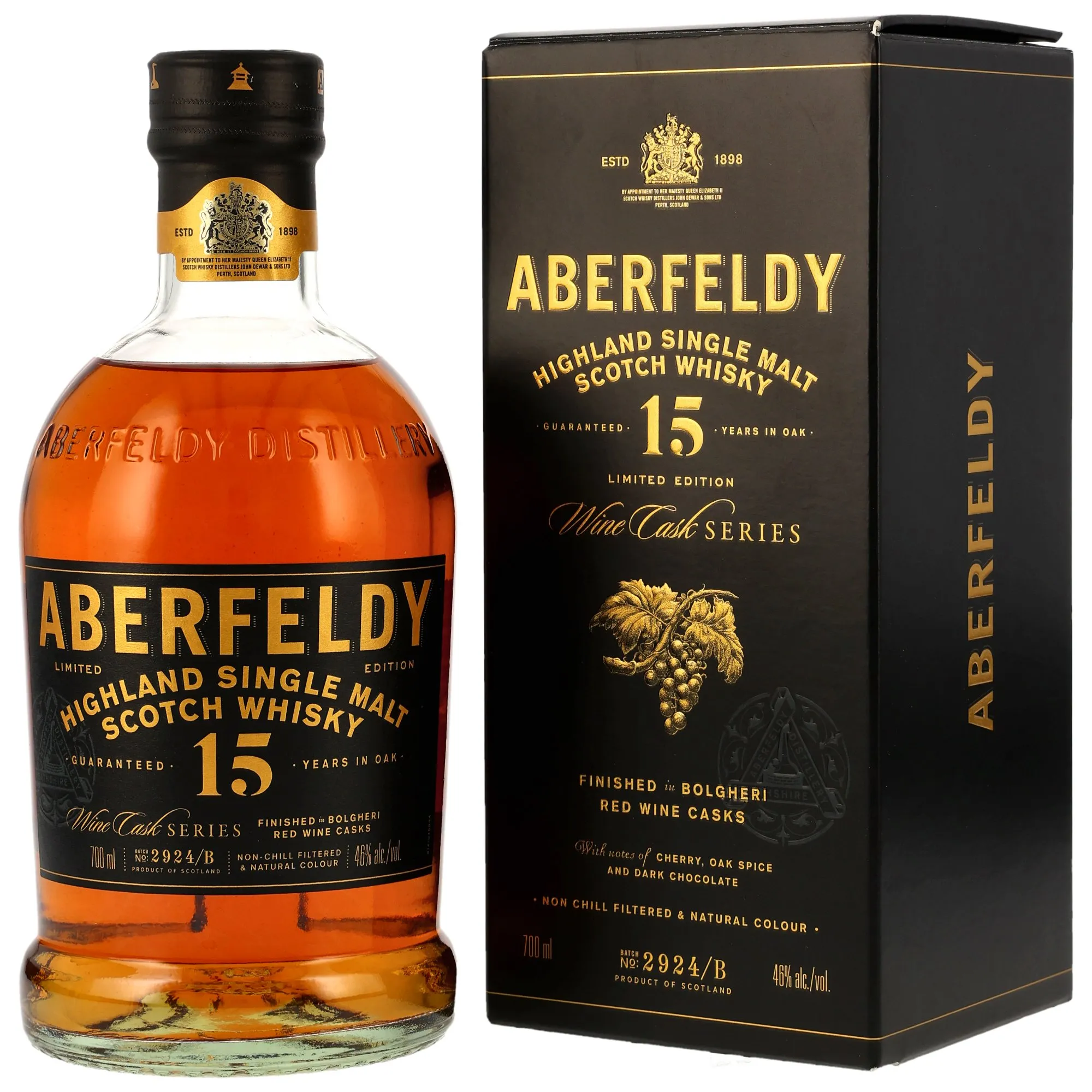 Aberfeldy 15 Year Old Bolgheri Red Wine Casks Finish - Limited Edition Batch 2924/B