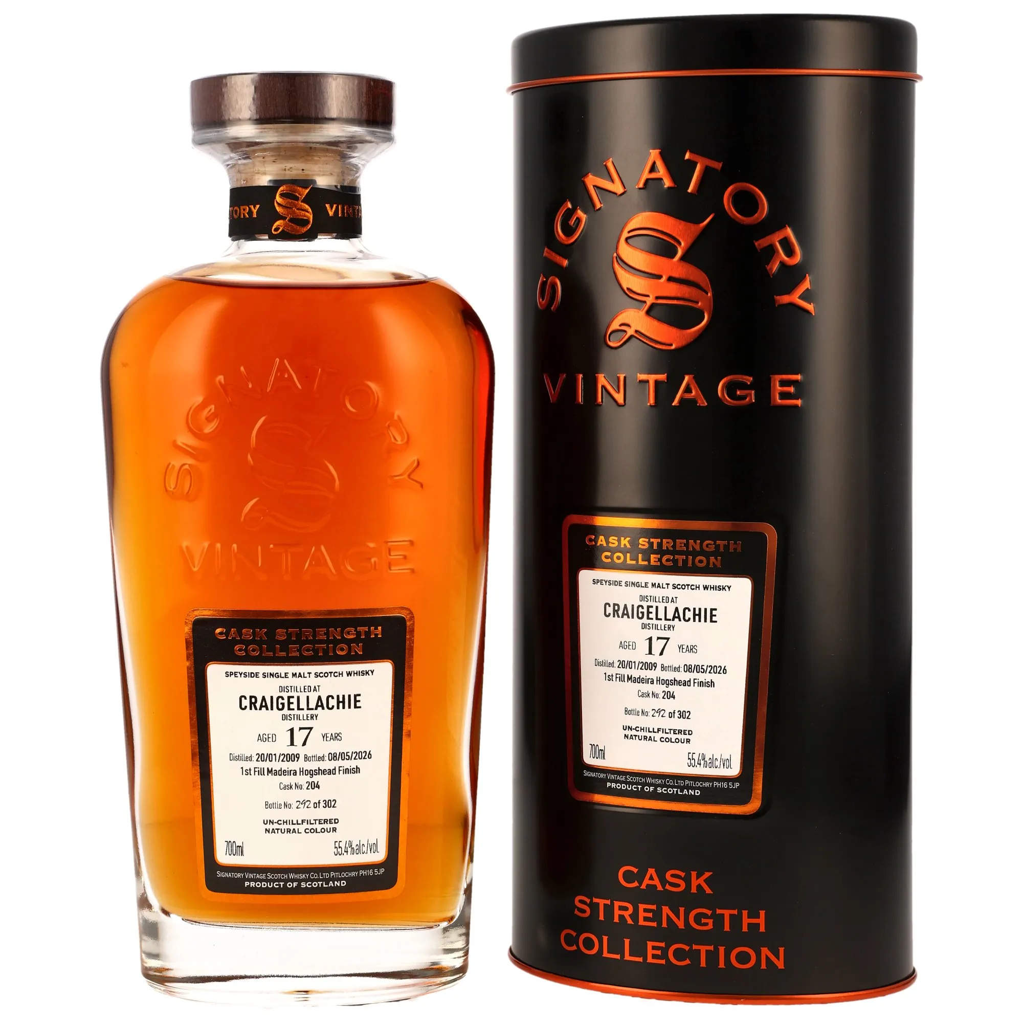 Craigellachie 2009/2026 - 17 Jahre - 1st Fill Madeira Hogshead Finish #204 - Sig CS