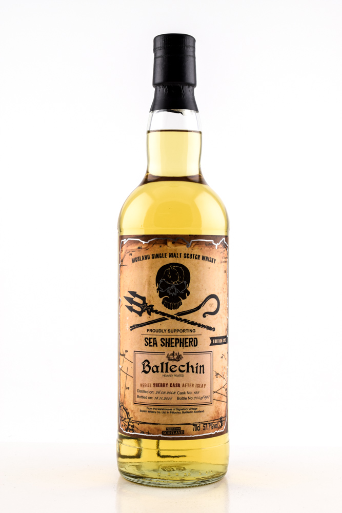 Ballechin 15 Year Old 2003/2018 Refill Sherry Cask # 155 Sea Shepherd Edition # 2 57.7% vol. 0,7l