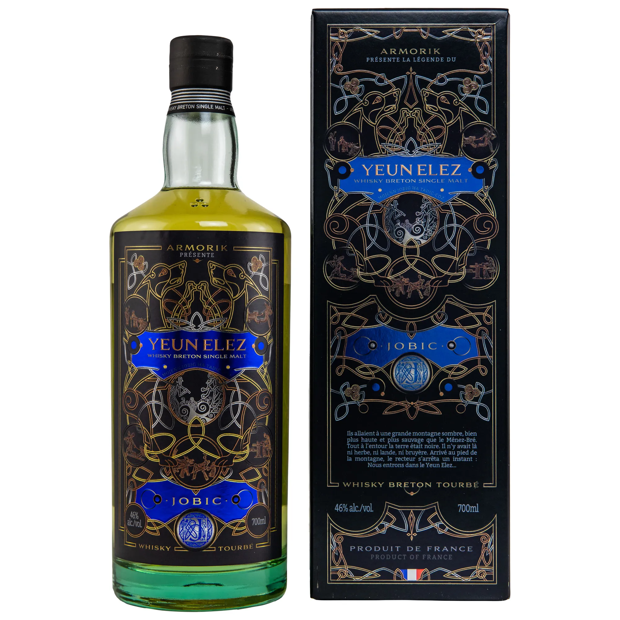 Armorik Yeun Elez Jobic Peated Single Malt, Bourbon Cask, 2020, 46%
