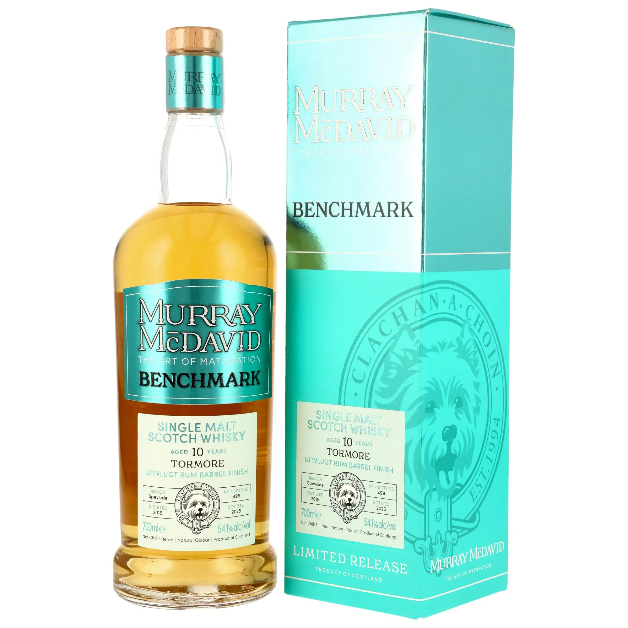 Tormore Benchmark 10 Year Old, Uitvlugt Rum Barrel Finish Cask, Cask #499, 2015, Murray McDavid, 54.1%