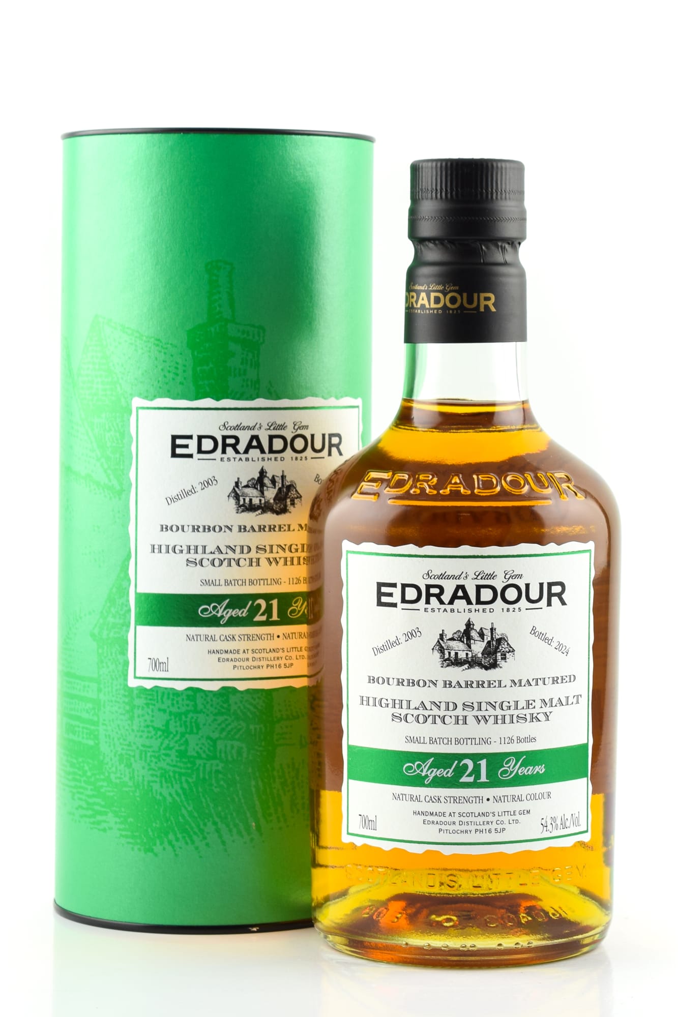 Edradour 21 year old Bourbon Barrel Matured