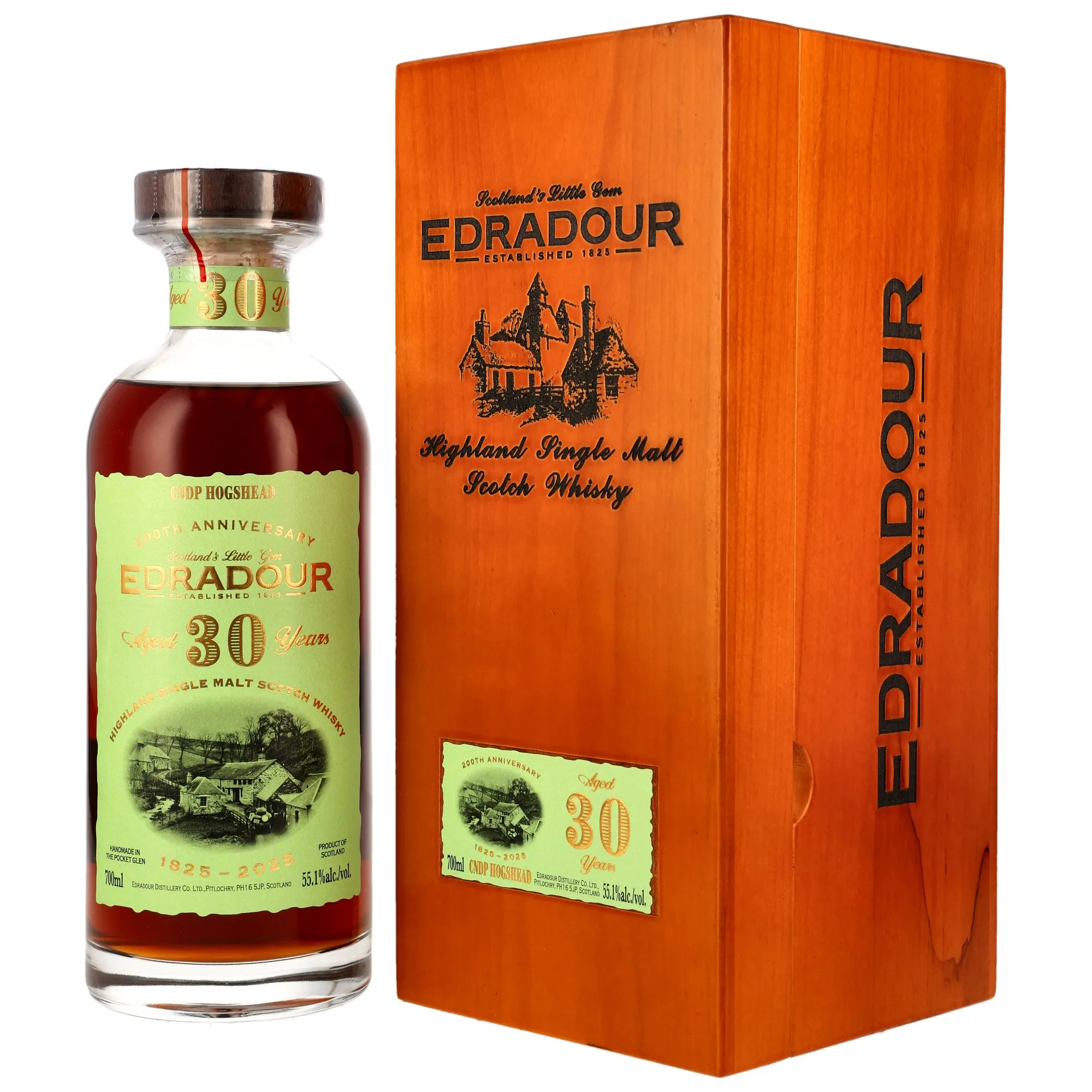 Edradour 200th Anniversary 30 Year Old, Chateauneuf du Pape Hogshead Cask, Cask #2110, 2025, 55.1%