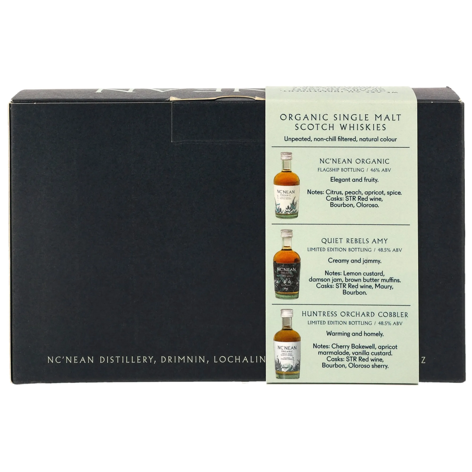 Nc'nean Organic Single Malt Whisky - Miniatur Geschenk Set 3x0,05l