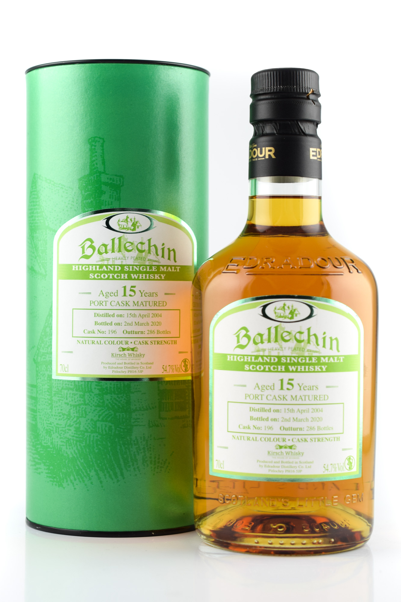 Ballechin 15 year old Port Cask #196 Matured 54,7%vol. 0,7l